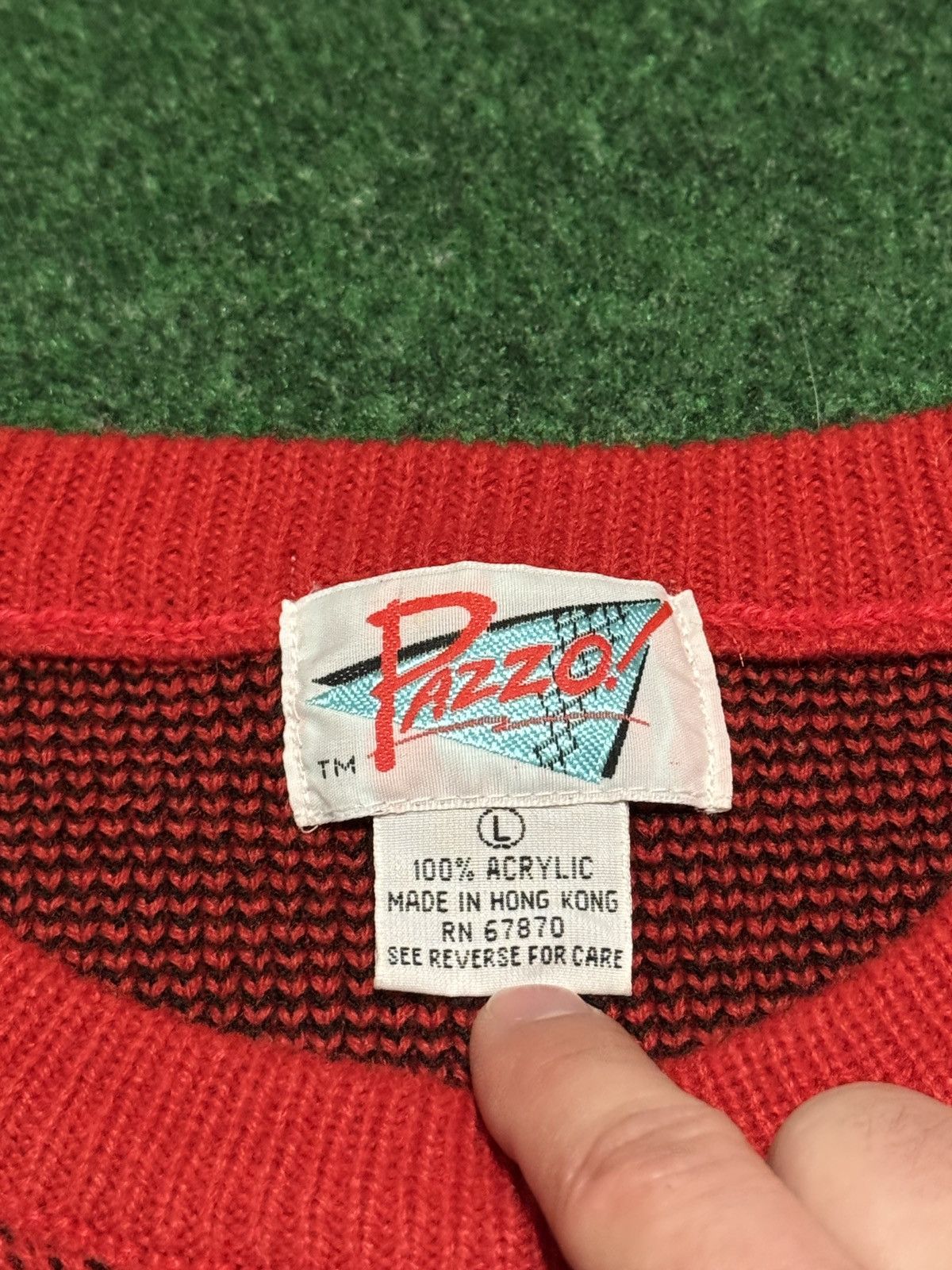 Pazzo Pazzo Vintage Knit Oversized Large Art Pop Culture Sweater Size L / US 10 / IT 46 - 3 Thumbnail