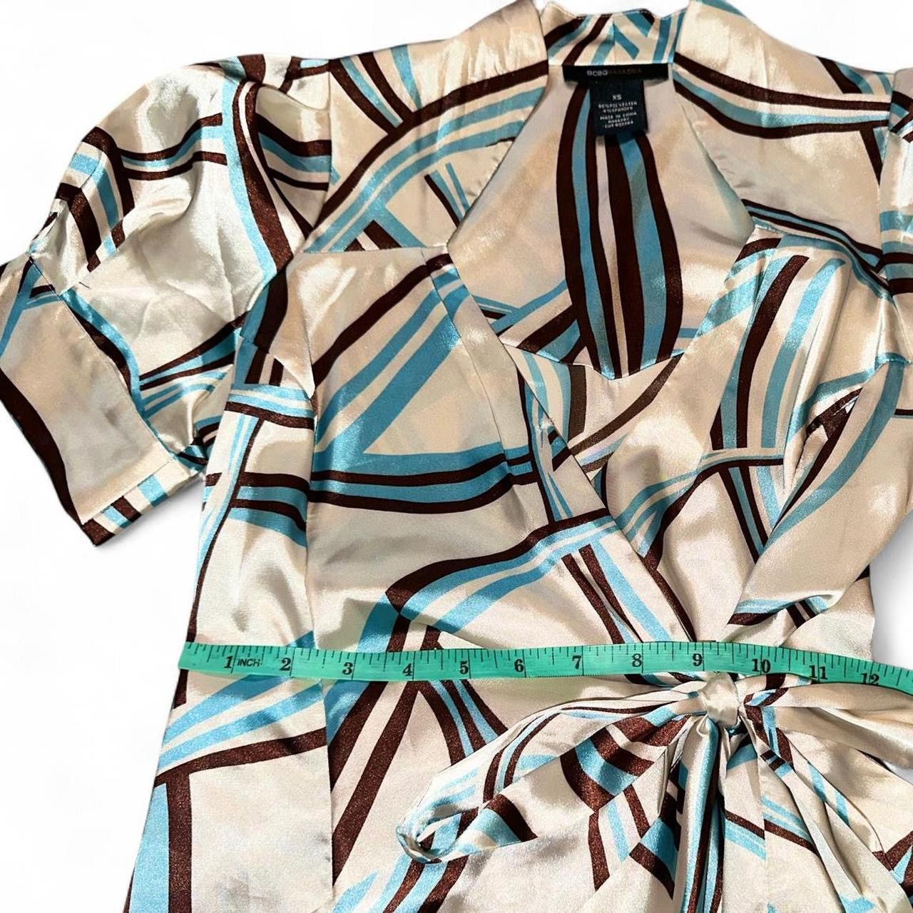 Bcbgmaxazria BCBGMAXAZRIA Swirly abstract groovy wrap vintage Top XS Size XS / US 0-2 / IT 36-38 - 10 Thumbnail