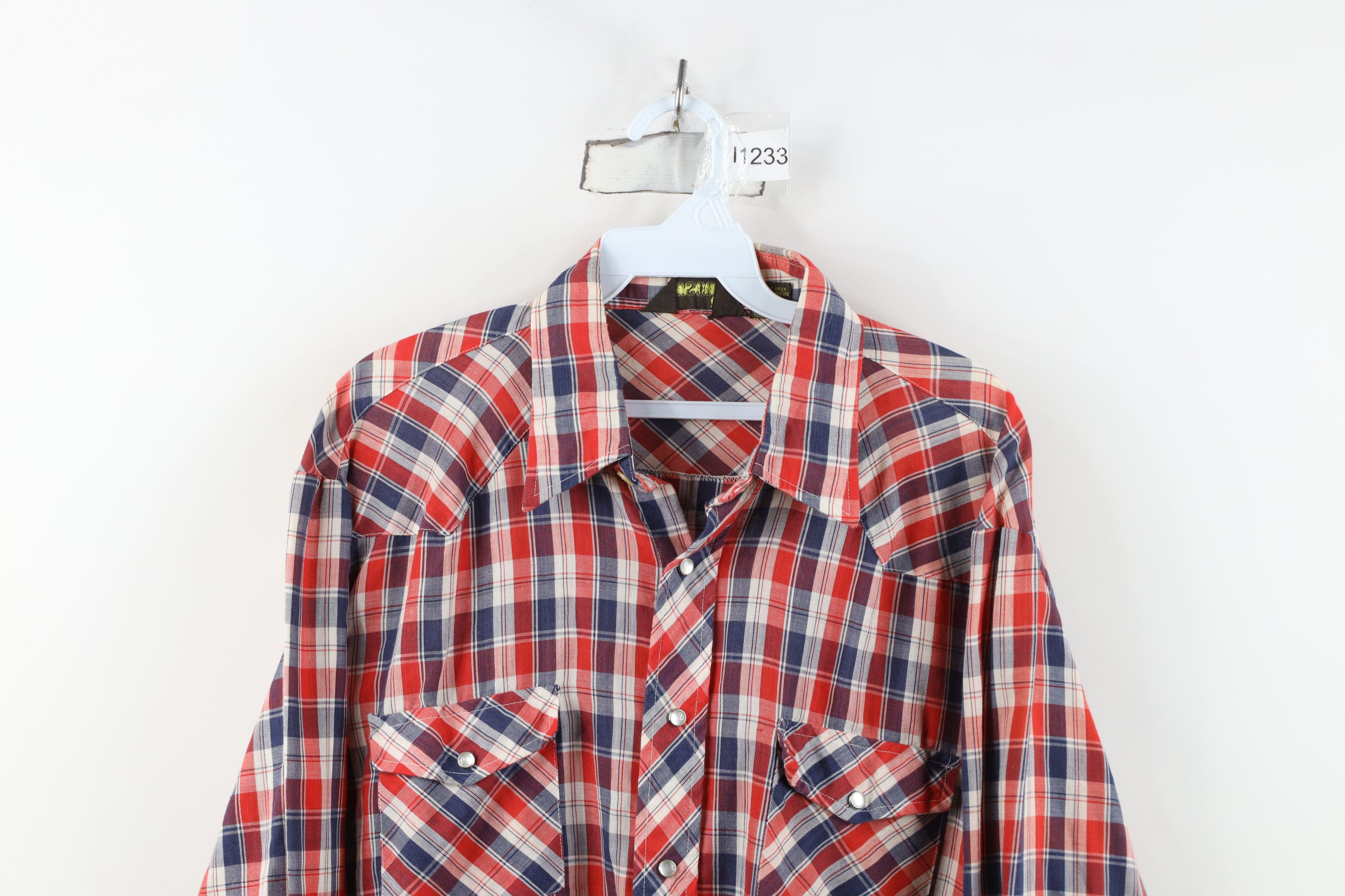 Vintage Vintage 70s Streetwear Western Rodeo Snap Button Shirt Plaid Size US XL / EU 56 / 4 - 2 Thumbnail