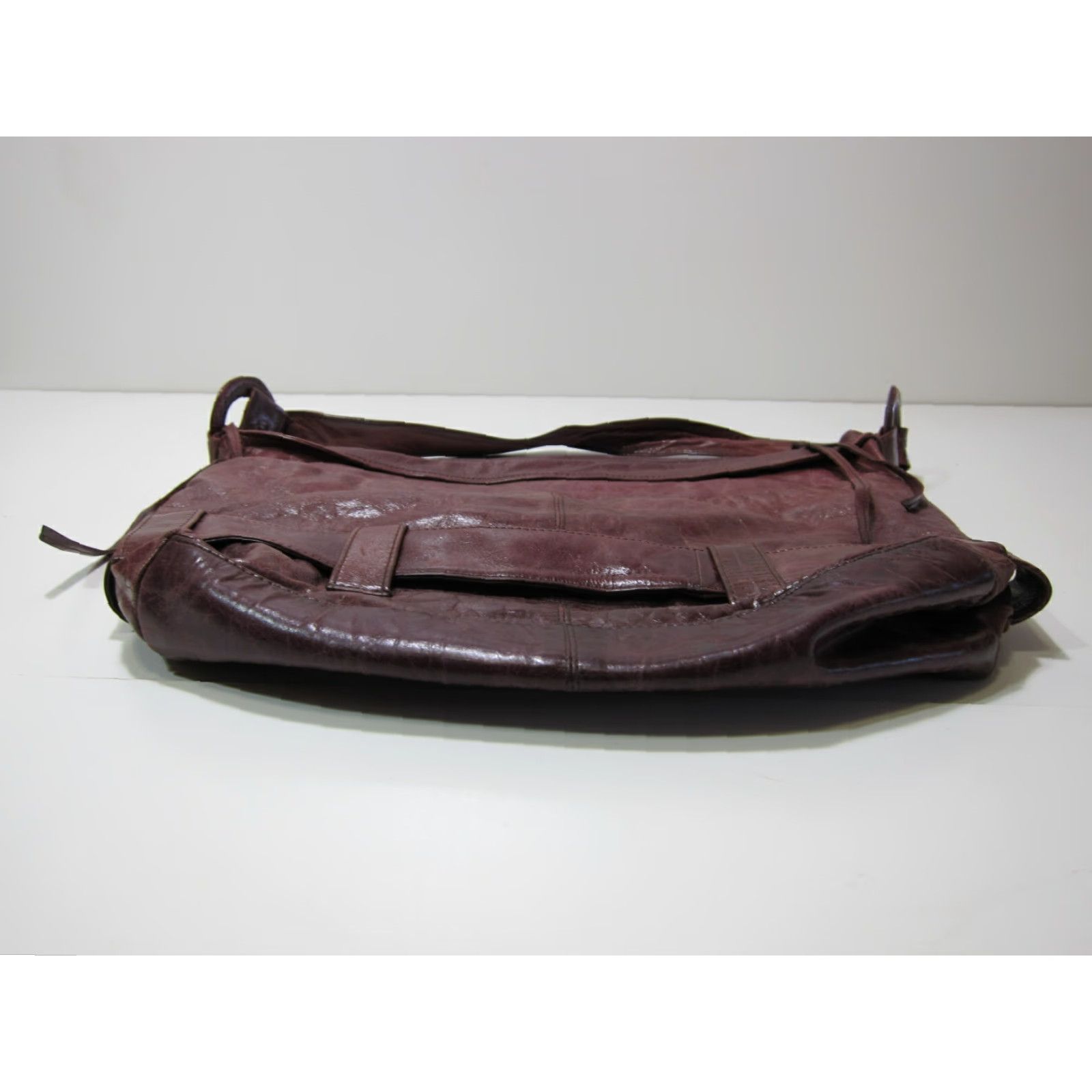 Vintage Latico Purple Mauve Silver 100% Leather Hobo Crossbody Shoulder Bag Purse Size ONE SIZE - 4 Thumbnail