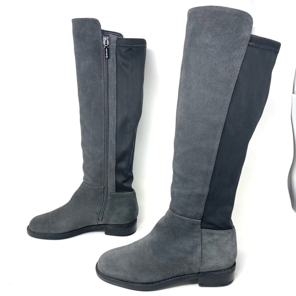 Blondo Blondo Waterproof Grey Suede Leather Riding Boots Size 7.5 Size US 7.5 / IT 37.5 - 6 Thumbnail
