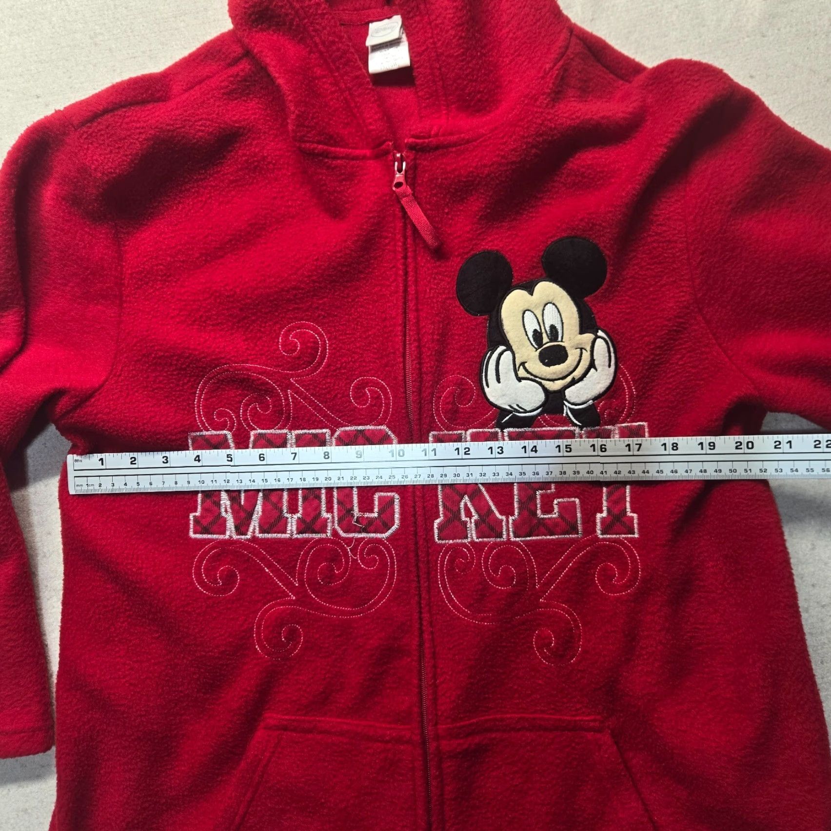 Disney Disney Mickey Mouse Hoodie Full Zip Red Women's 1X 16W Adult Fleece Jacket Size XL / US 12-14 / IT 48-50 - 7 Thumbnail