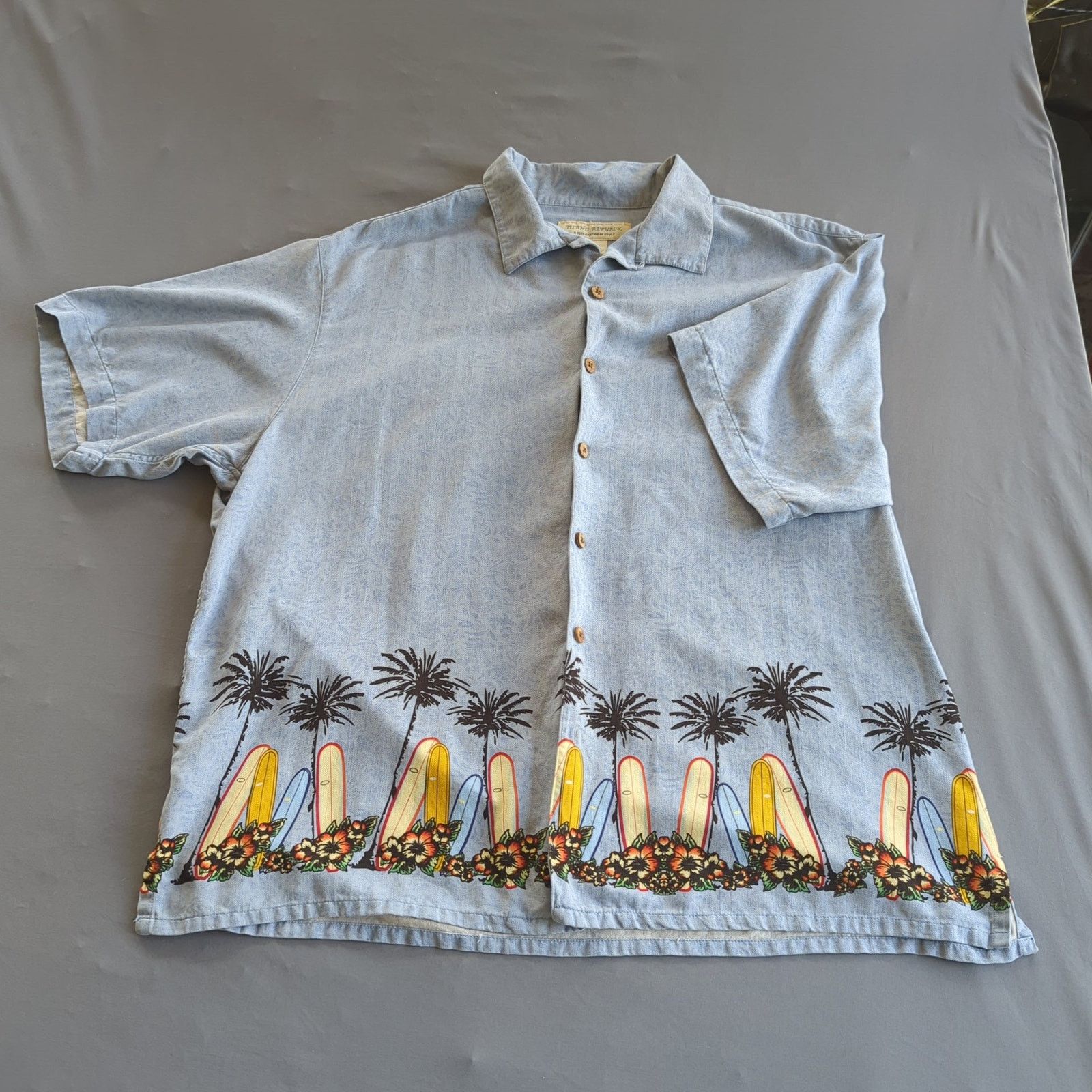 Other Island Republic Silk Hawaiian Surf Shirt XL Size US XL / EU 56 / 4 - 1 Thumbnail