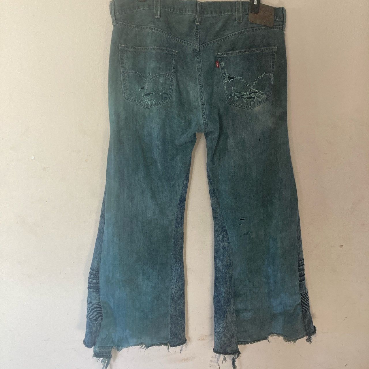 Tornado Mart Distressed Moto Flares Size US 38 / EU 54 - 5 Thumbnail