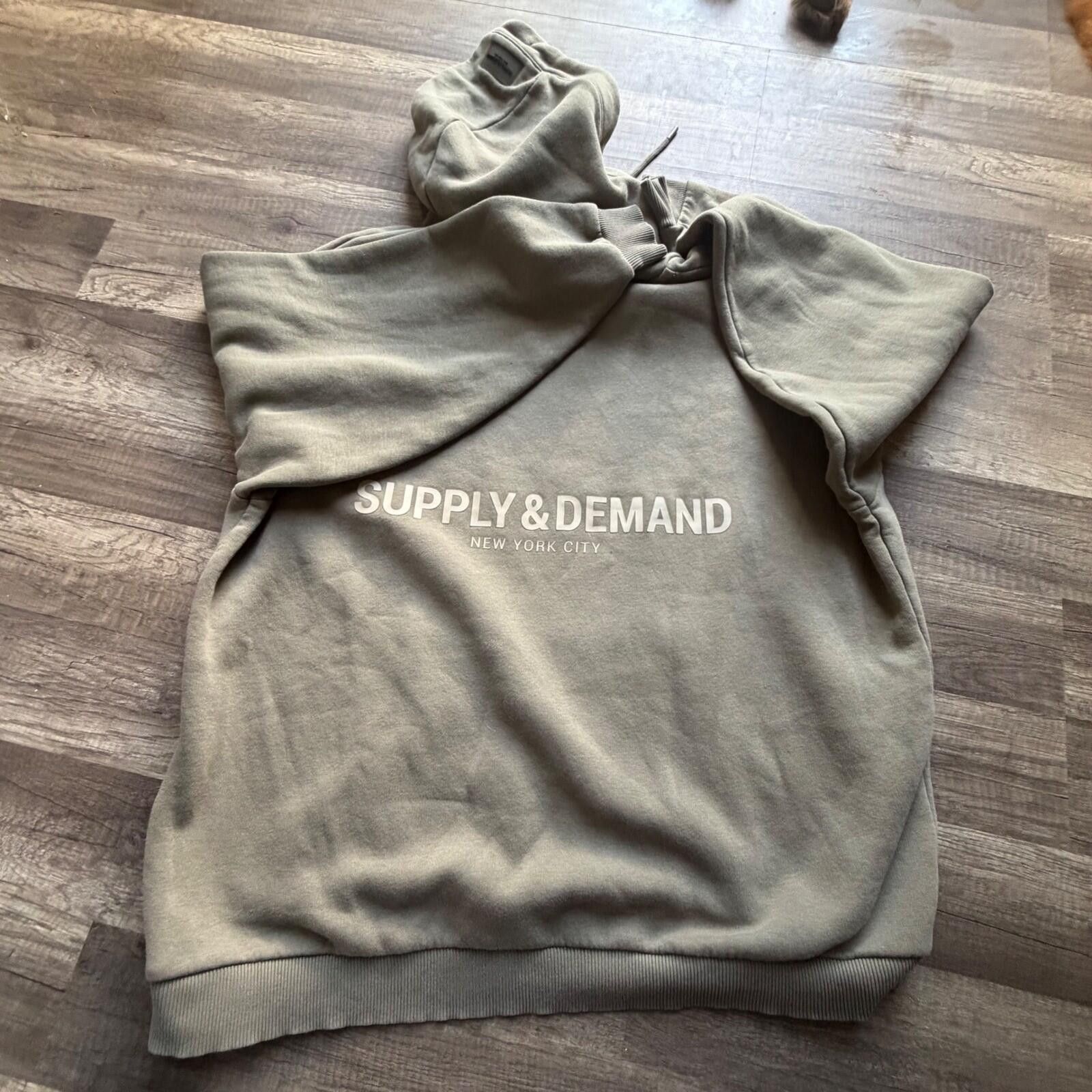 Supply & Demand Supply & Demand NYC Hoodie Olive Green Pullover Mens Large Size US L / EU 52-54 / 3 - 5 Thumbnail