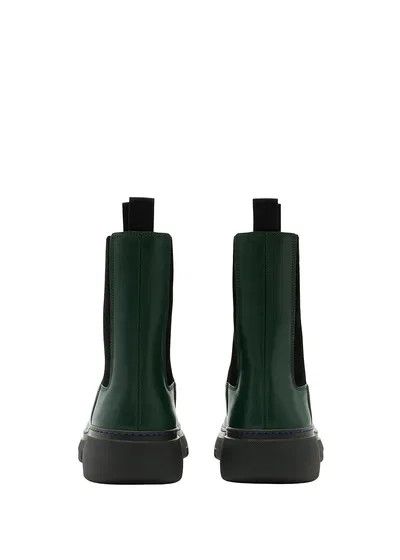 Burberry o1w1db10125 Leather Creeper Chelsea Boots in Dark Green Size US 9.5 / IT 39.5 - 4 Thumbnail