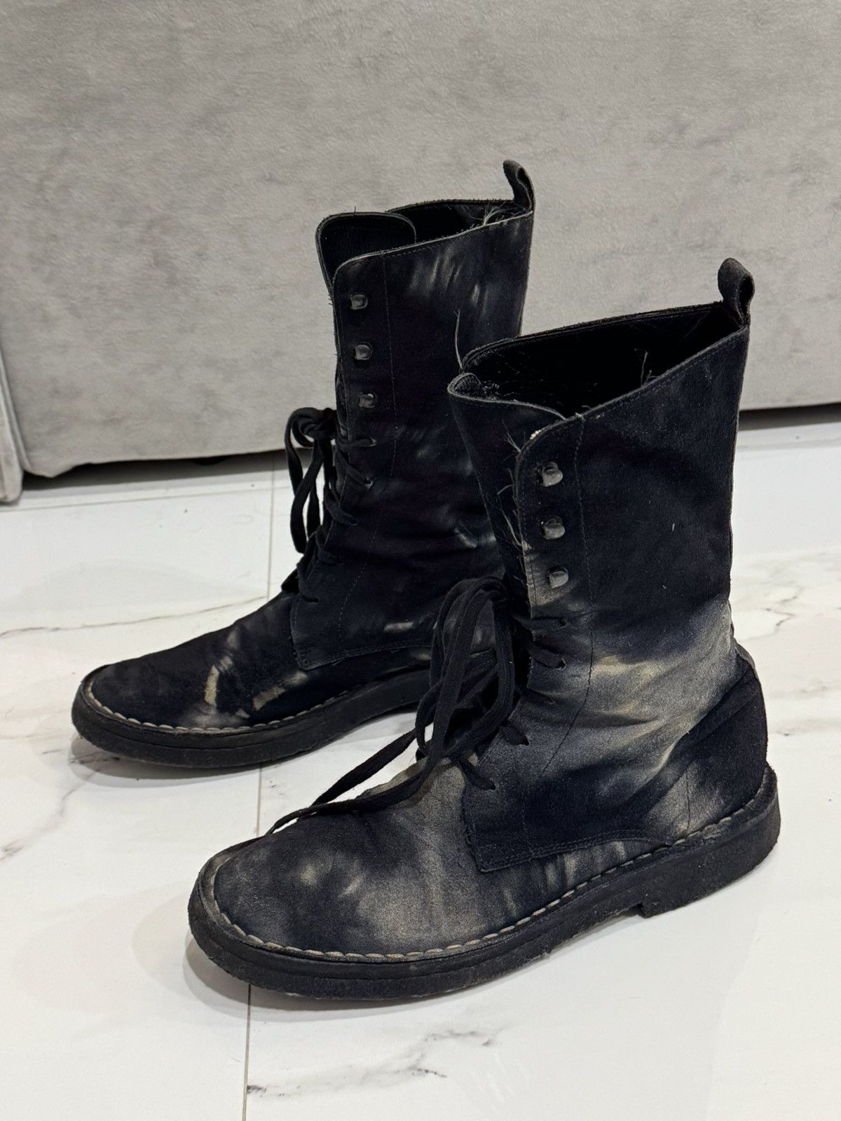 Ann Demeulemeester Ann demeulemeester tie-dye boots ss01 (37eu) Size US 7 / IT 37 - 1 Thumbnail