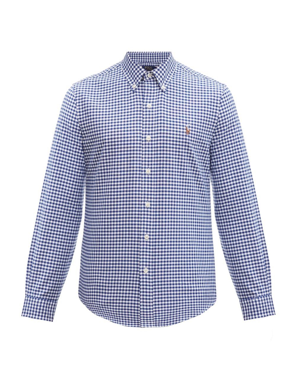 Polo Ralph Lauren Polo Ralph Lauren Blue White Gingham Check Button Down Shirt Size US S / EU 44-46 / 1 - 1 Thumbnail