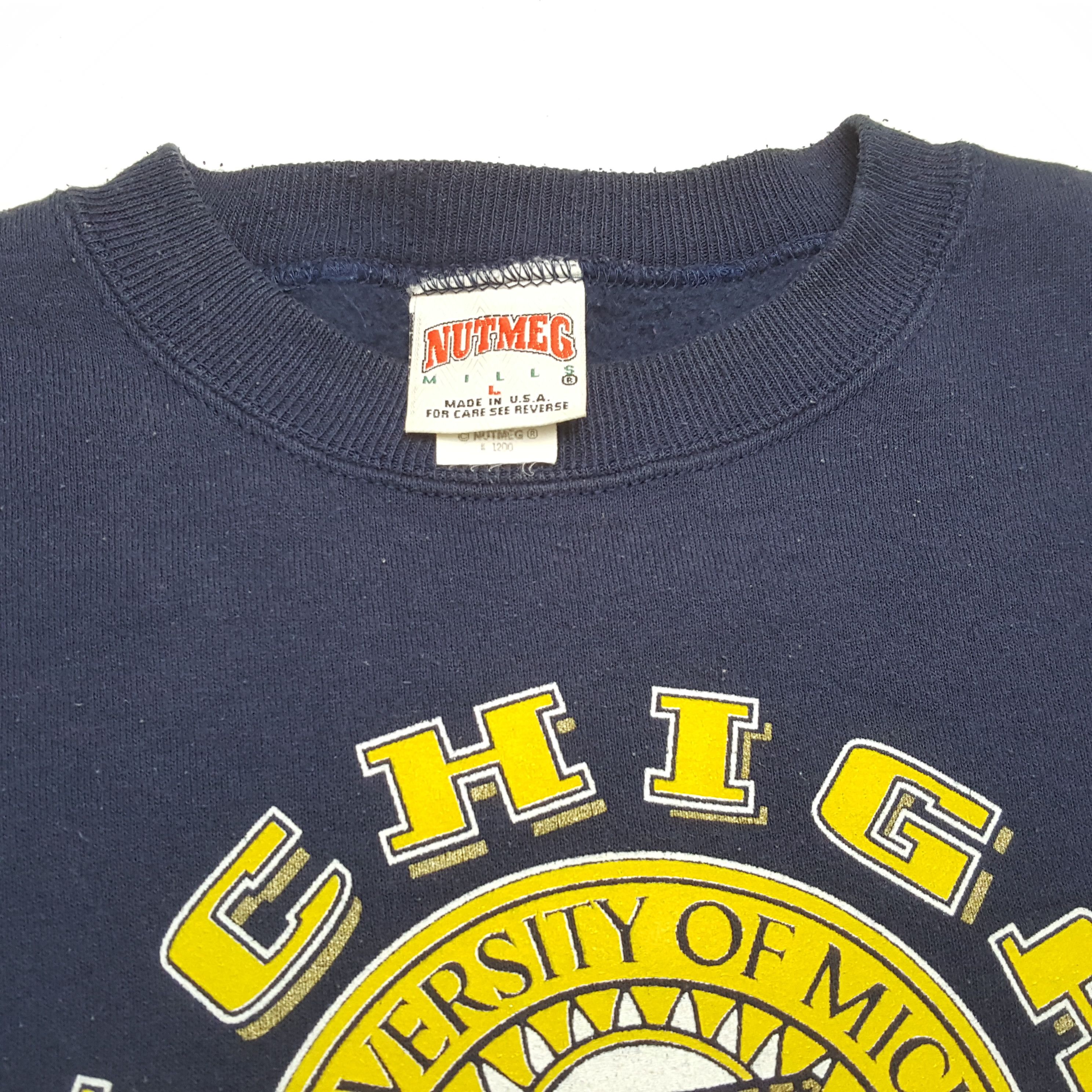 Nutmeg × Vintage UNIVERSITY OF MICHIGAN Wolverines Vintage Sweatshirt Size US S / EU 44-46 / 1 - 9 Thumbnail