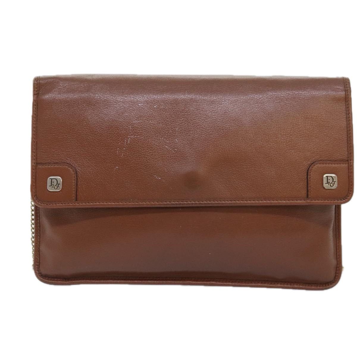 Dior DIOR Chain Shoulder Bag Leather Brown Size ONE SIZE - 2 Thumbnail