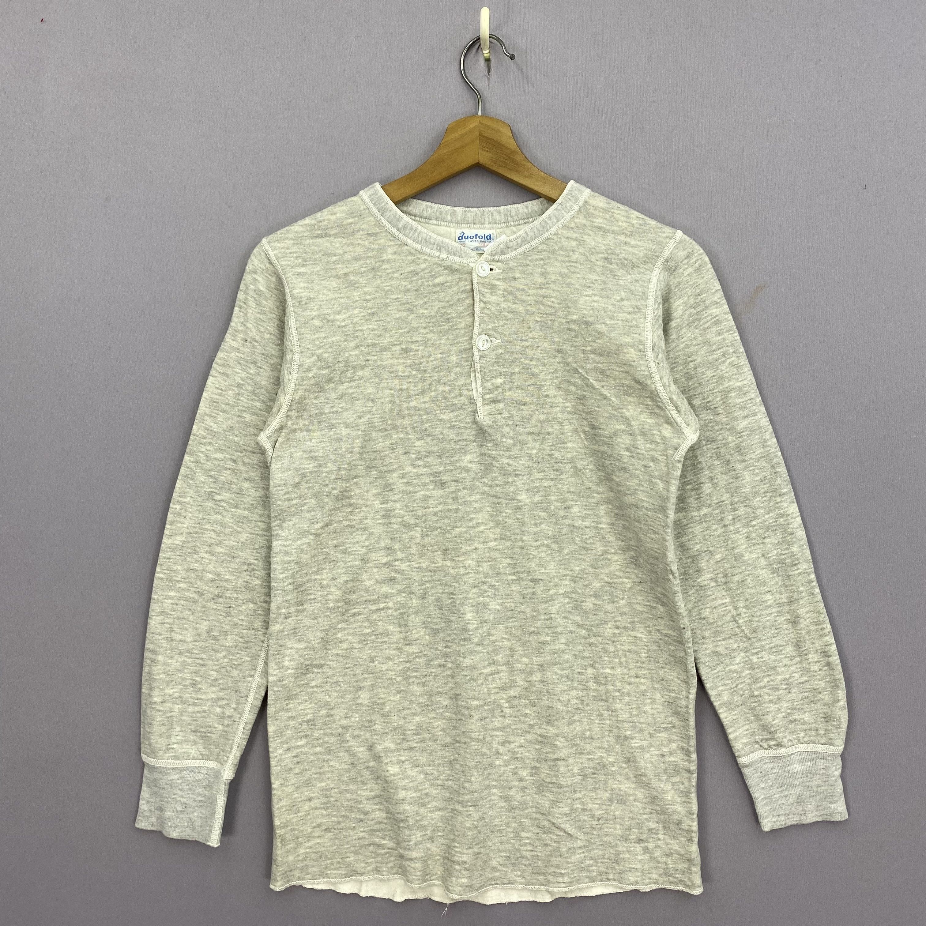 Vintage 60s Duofold Sweater BDown Button Pullover Sweatshirt