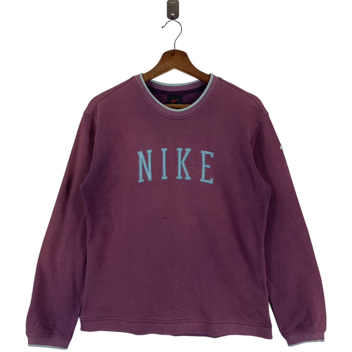Nike × Vintage VINTAGE 90s NIKE SWOOSH PULLOVER SWEATER FADED Size US M / EU 48-50 / 2 - 1 Thumbnail