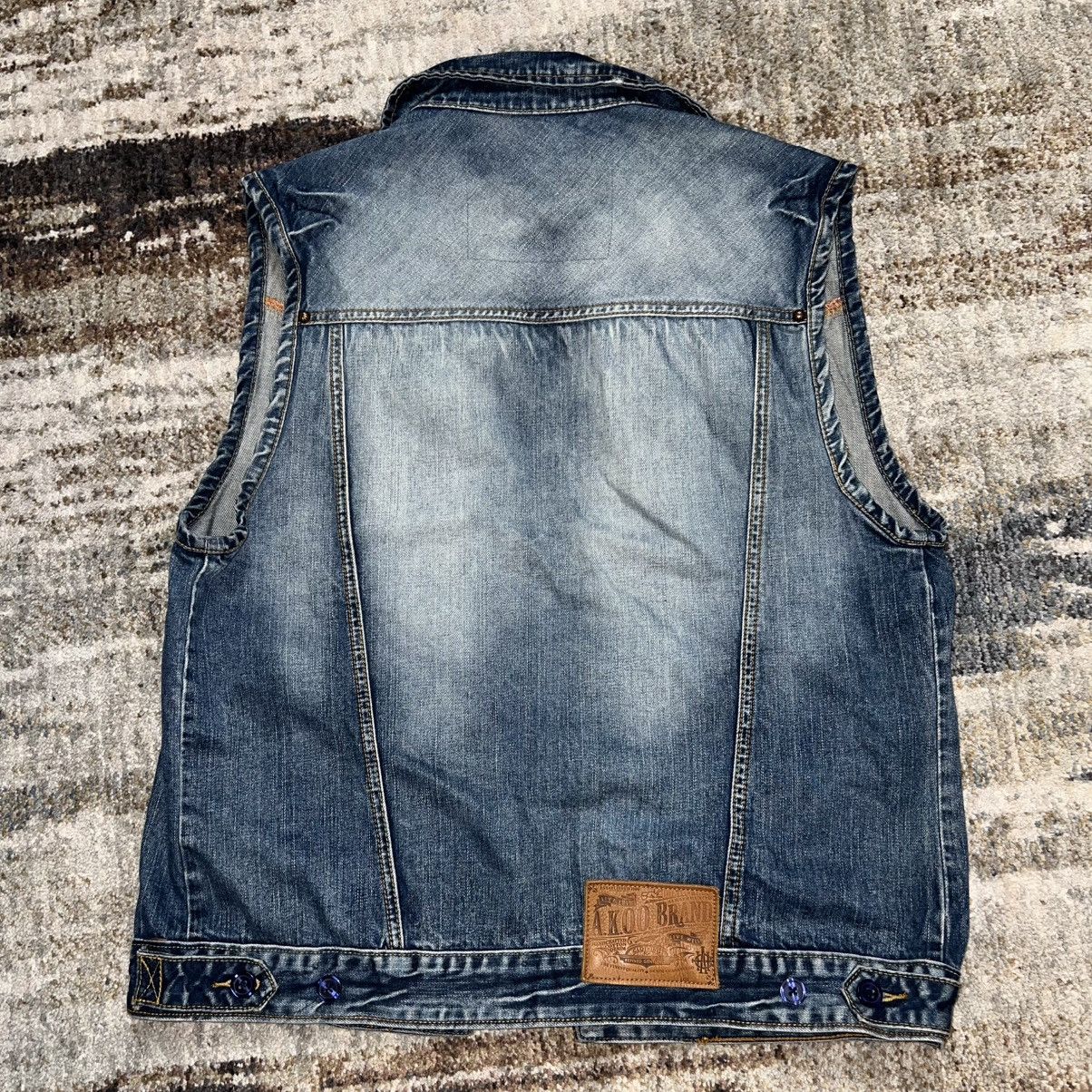 AKOO AKOO Stone Wash Studded Western Denim Vest Size US L / EU 52-54 / 3 - 3 Thumbnail