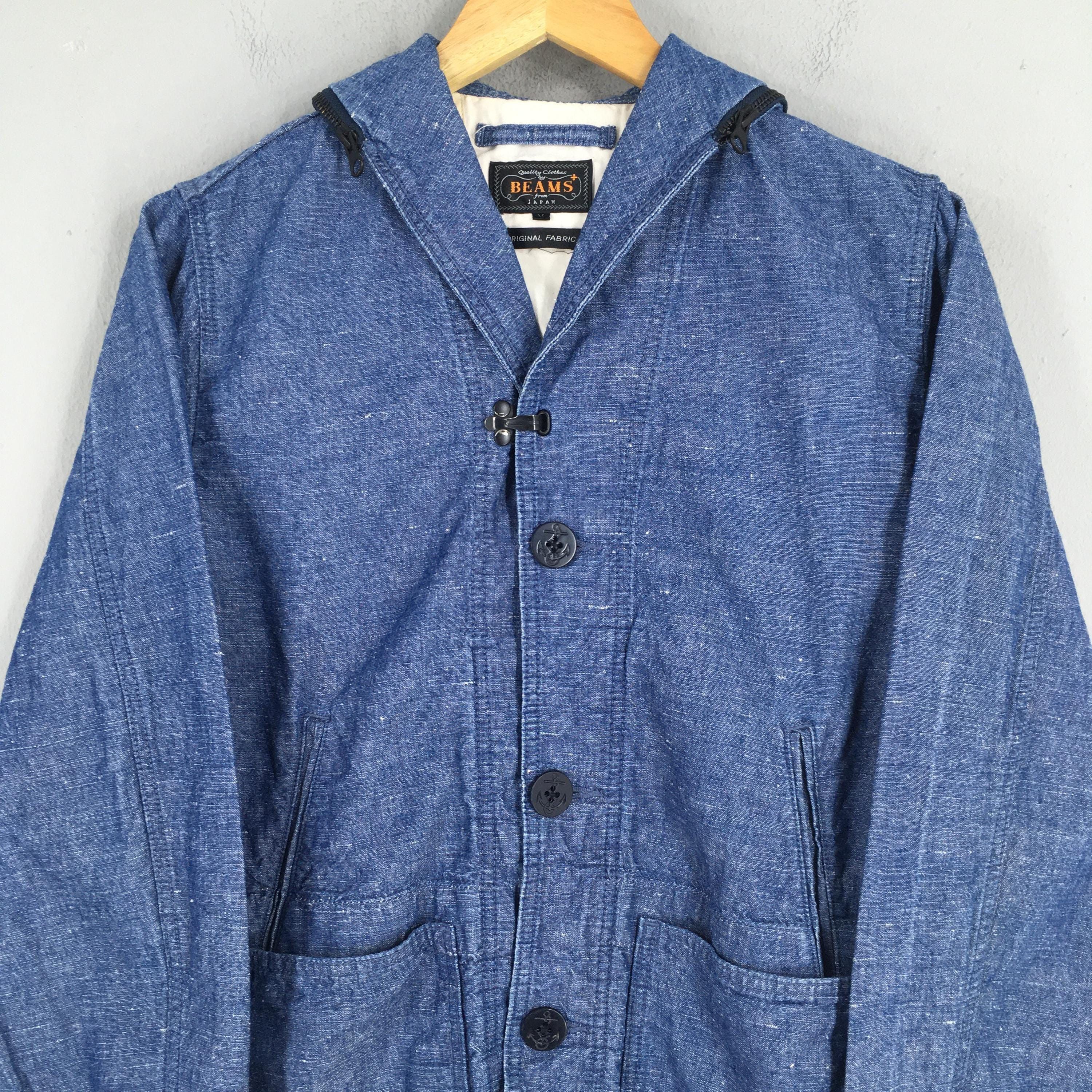 Beams Japan Beams Japan Usn Shawl Collar Indigo Blue Button Jacket M Size US M / EU 48-50 / 2 - 2 Thumbnail