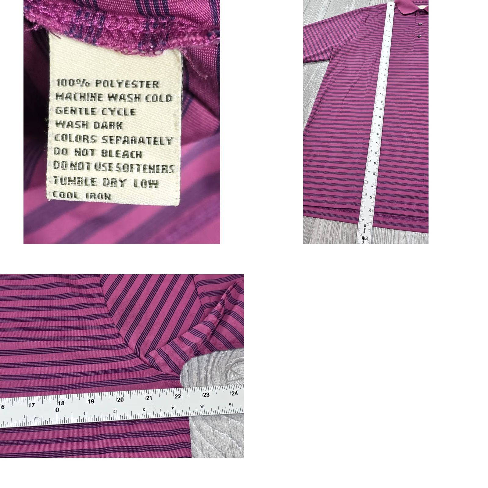 Vintage Donald Ross Performance Polo Mens M Pink Blue Stripe Golf 1909 Greensboro CC Size US M / EU 48-50 / 2 - 8 Thumbnail