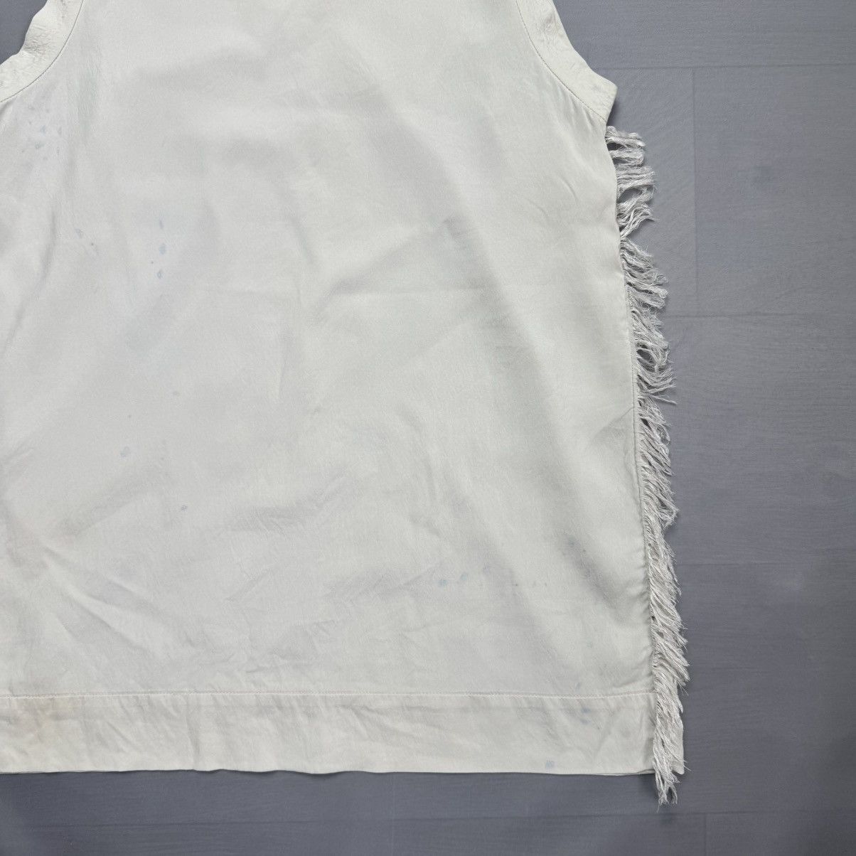 Brunello Cucinelli Brunello Cucinelli Fringe Tank Top Shirt Cream Made In Italy Size S / US 4 / IT 40 - 15 Thumbnail