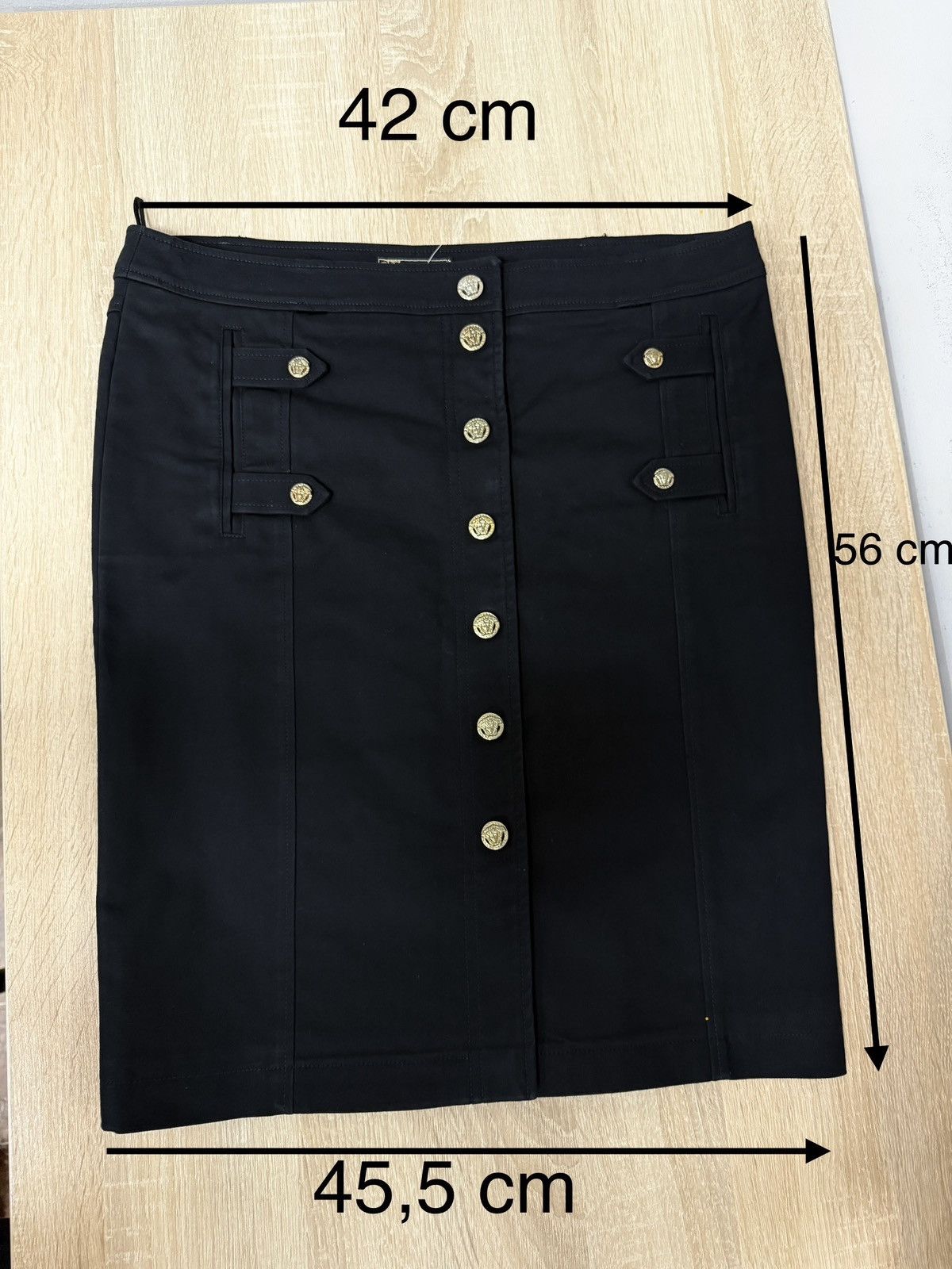 Versace 🇮🇹 Vintage 90s Versace Gold Baroque Barocco Print Skirt Retro Size 30" / US 8 / IT 44 - 11 Thumbnail
