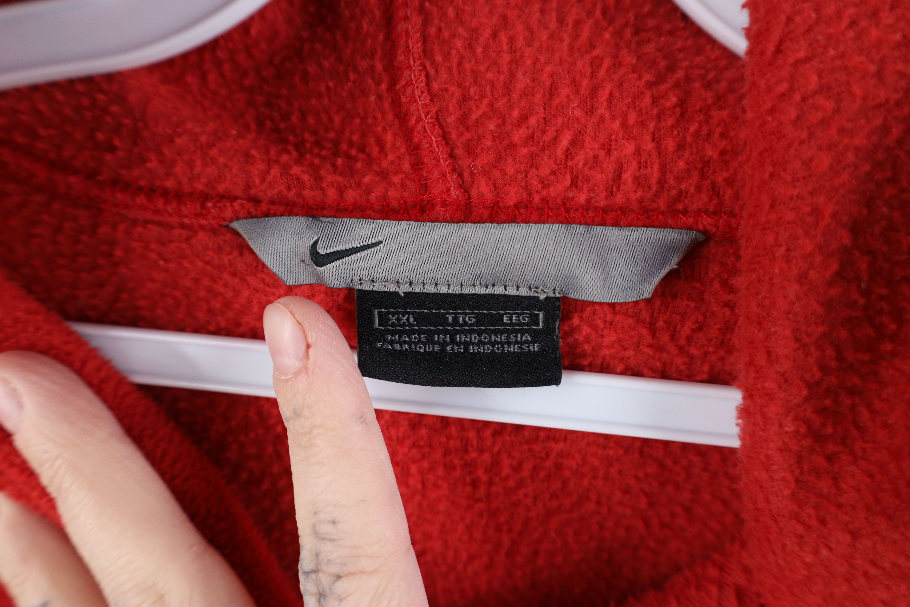 Nike Vintage Nike Travis Scott Center Swoosh Fleece Hoodie Red Size US XXL / EU 58 / 5 - 9 Thumbnail