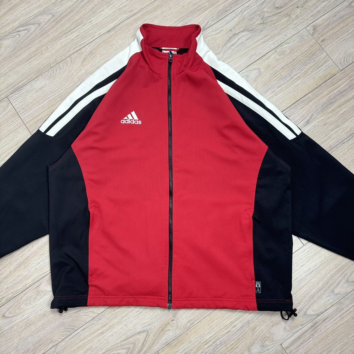 Adidas Vintage Y2K Adidas Sports 3 Stripes Track Jacket Red/Black Size US L / EU 52-54 / 3 - 1 Thumbnail