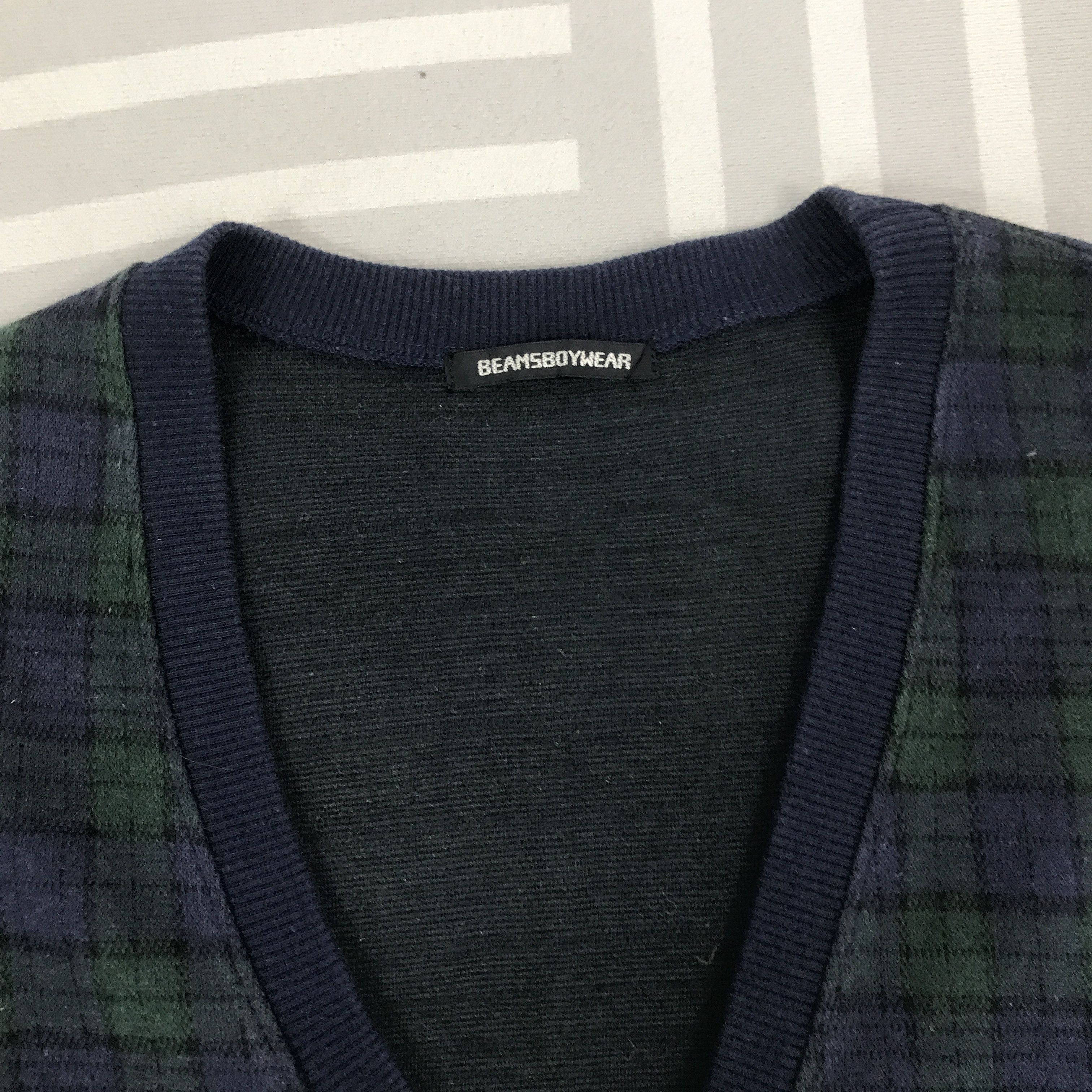 Beams Japan × Vintage Vintage Beams Boy Cardigan Tartan design Jacket Size US S / EU 44-46 / 1 - 8 Thumbnail