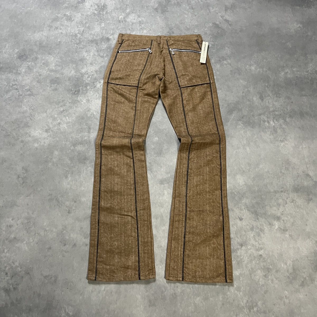 semanticdesign 2000s SEMANTIC DESIGN FLARED ZIP DETAIL PANTS ARCHIVE STYLE Size US 27 - 9 Thumbnail