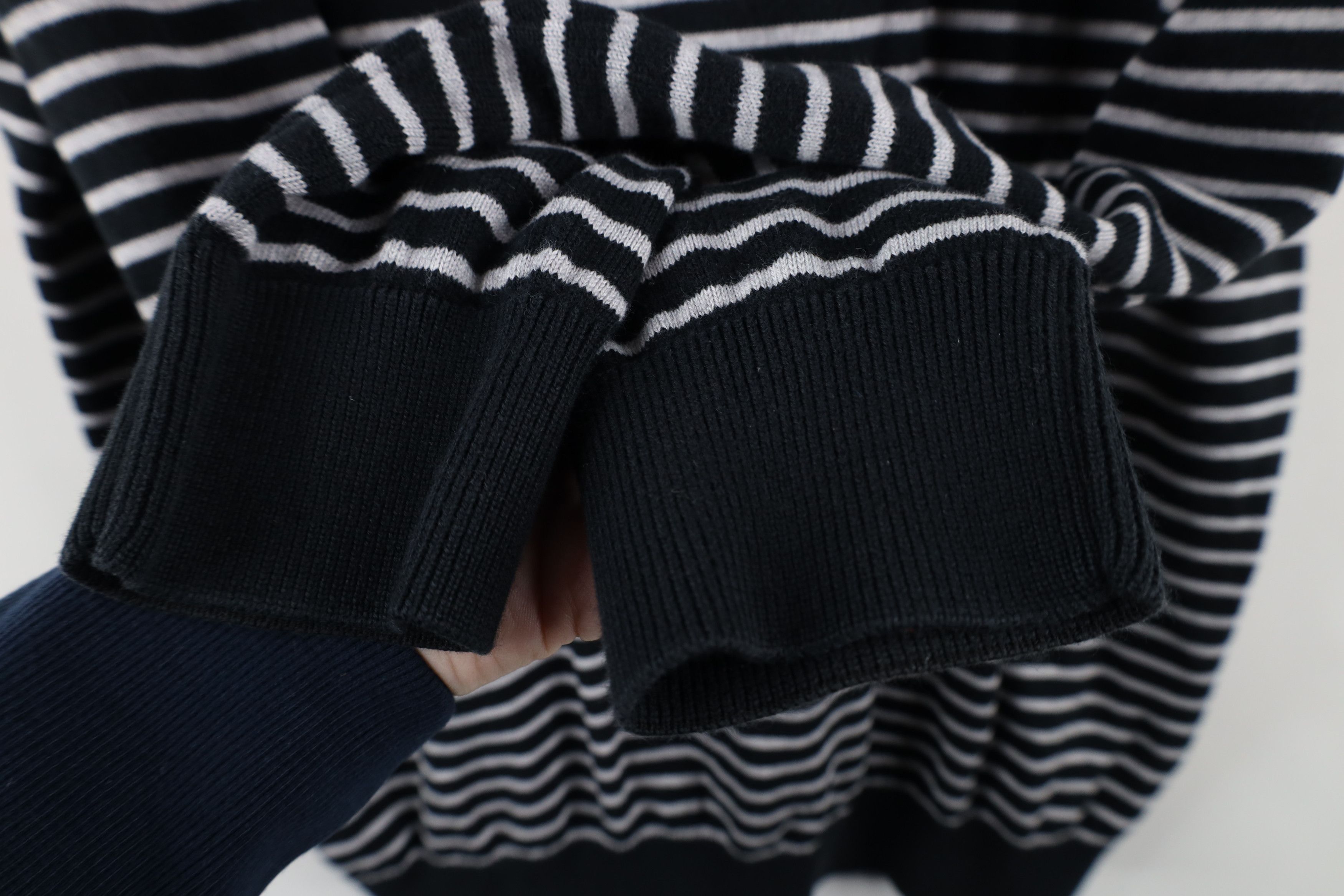 Lacoste × Vintage Vintage Lacoste Military Style Logo Striped Knit Sweater Size US L / EU 52-54 / 3 - 7 Thumbnail