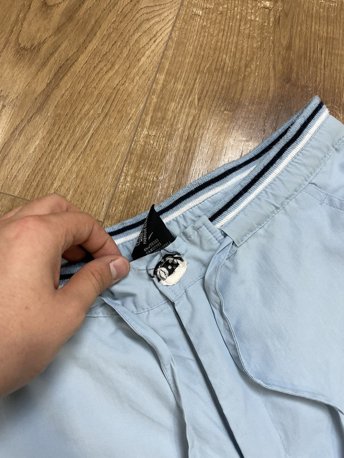 Nike × Vintage Vintage Nike 90’s Y2K Style Nylon Drill Blue Track Pants Size 27" / US 4 / IT 40 - 8 Thumbnail
