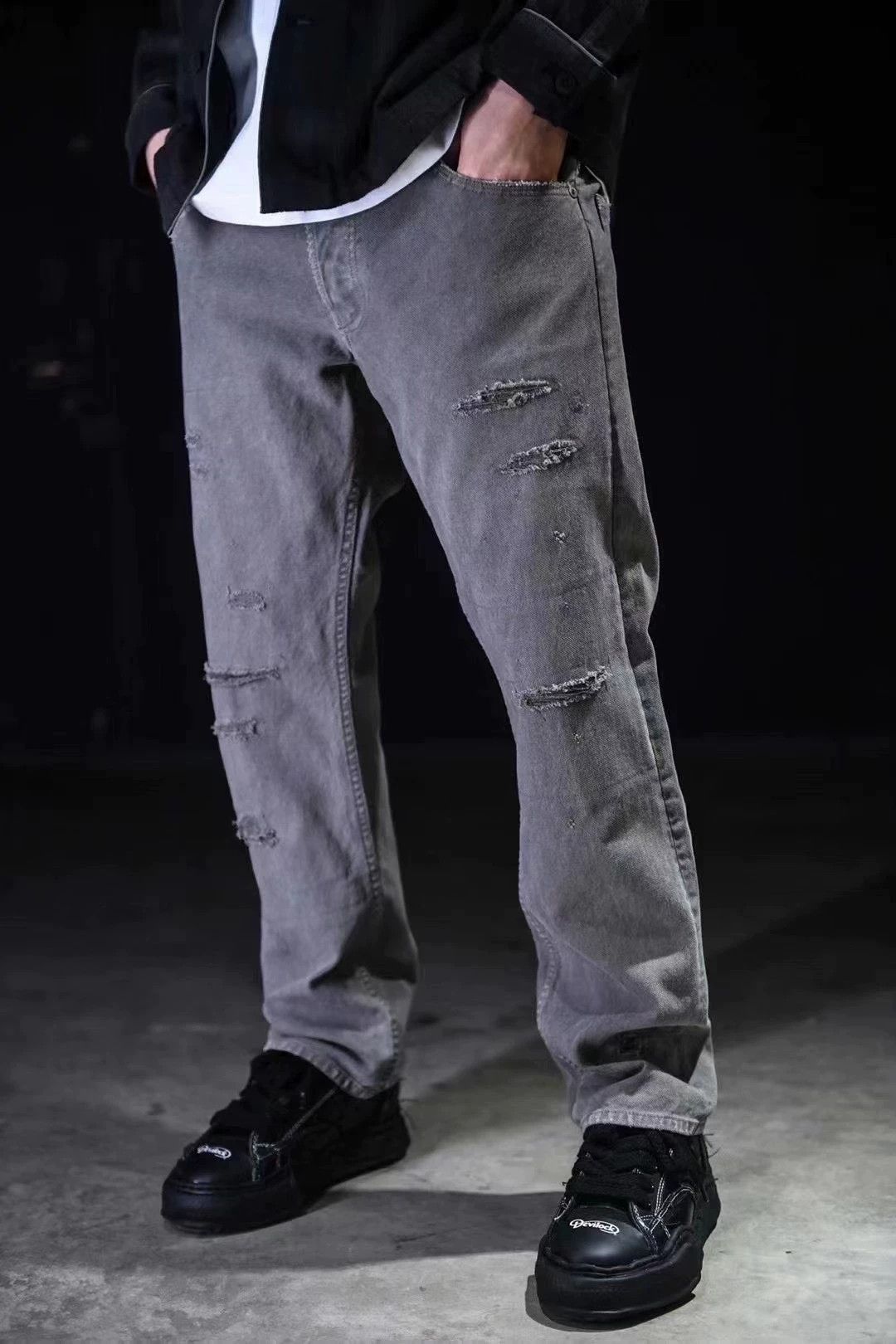 Visvim VISVIM Fluxus 10 Serge Crash destroyed black 3 jean Size US 34 / EU 50 - 4 Thumbnail