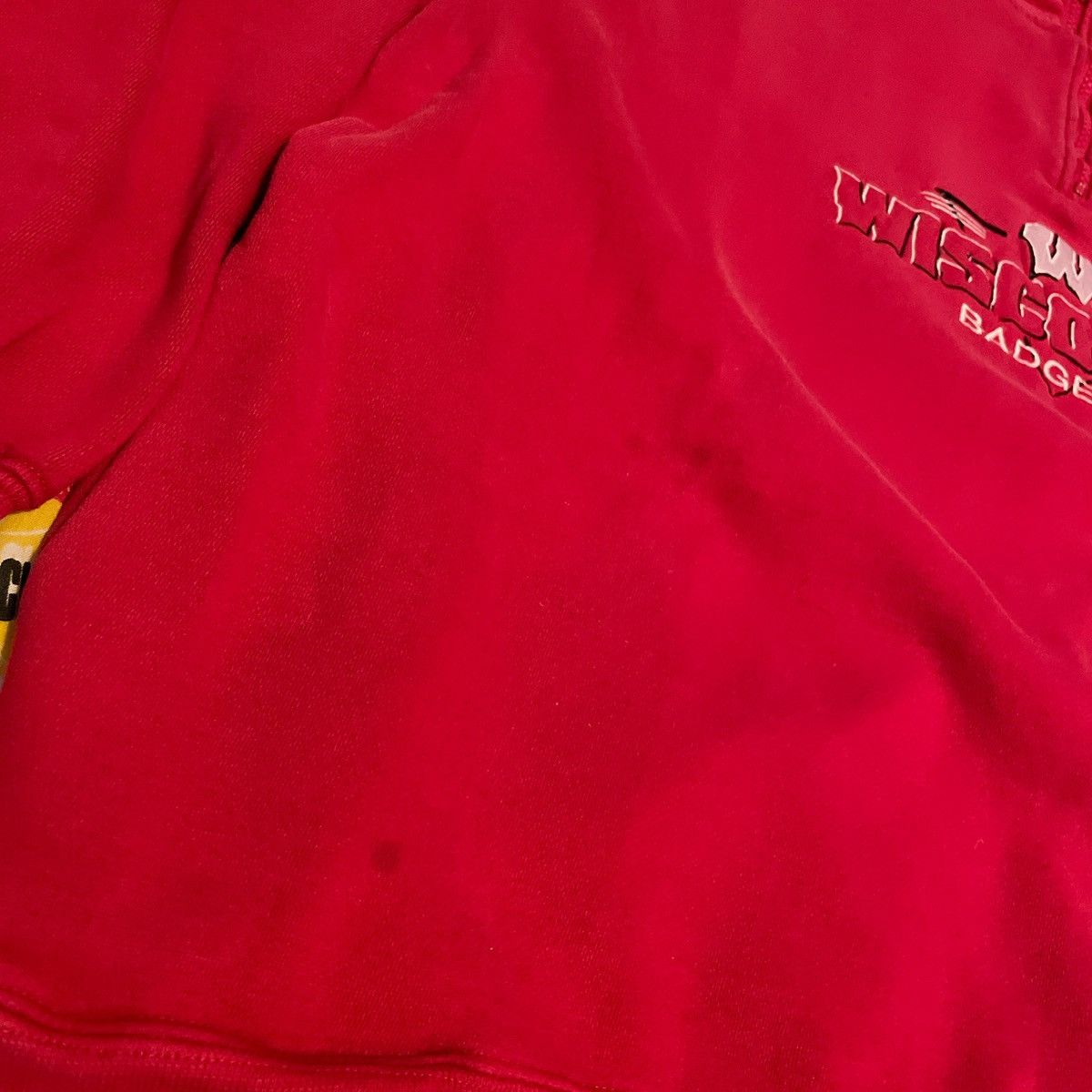 NCAA × Vintage Vintage NCAA Wisconsin Badgers Football Quarter Zip Jacket Size US XXL / EU 58 / 5 - 4 Thumbnail