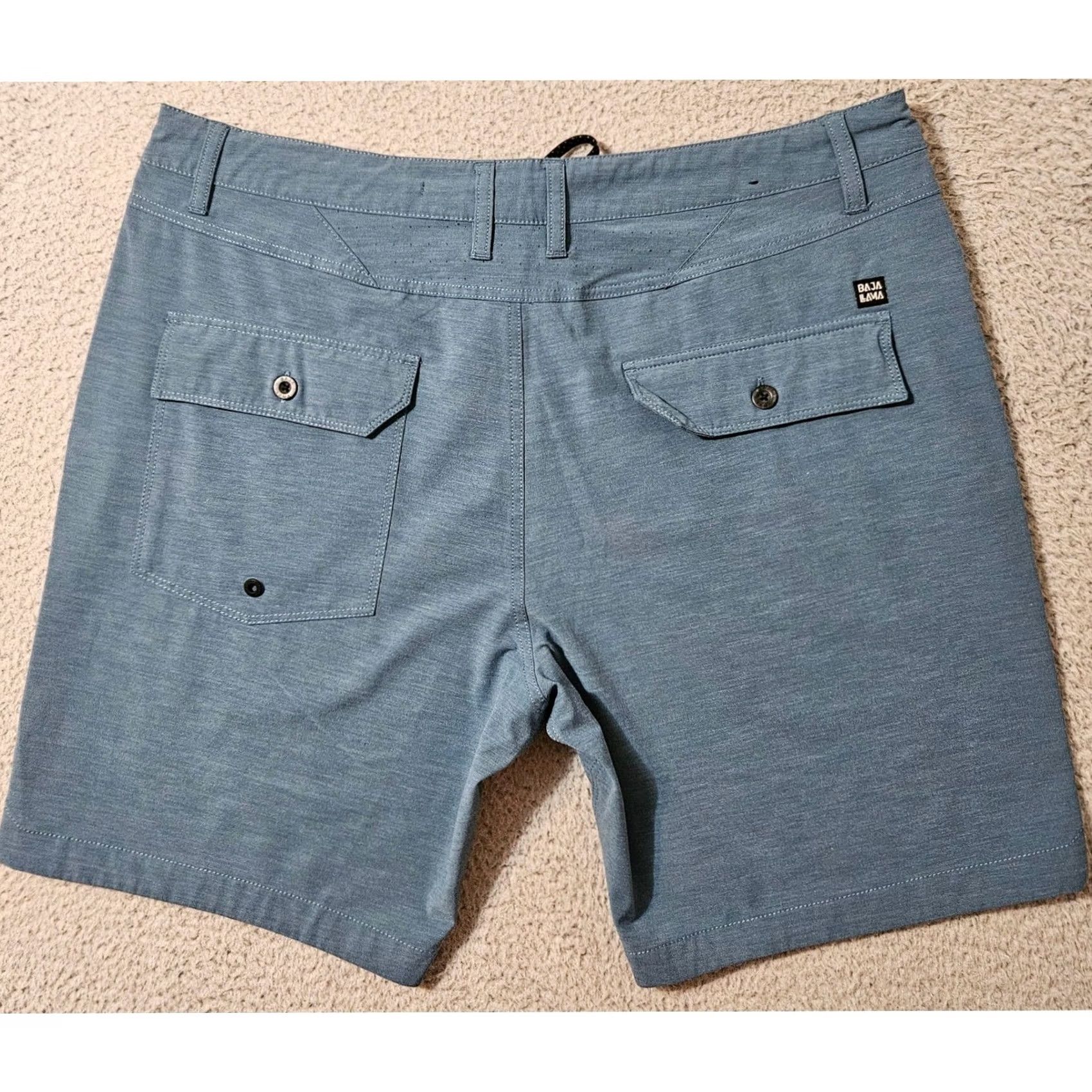 Vintage Baja Llama Magellan Explorer Blue Stretch Active Shorts Mens Sz 36 x 9 Size US 36 / EU 52 - 2 Thumbnail