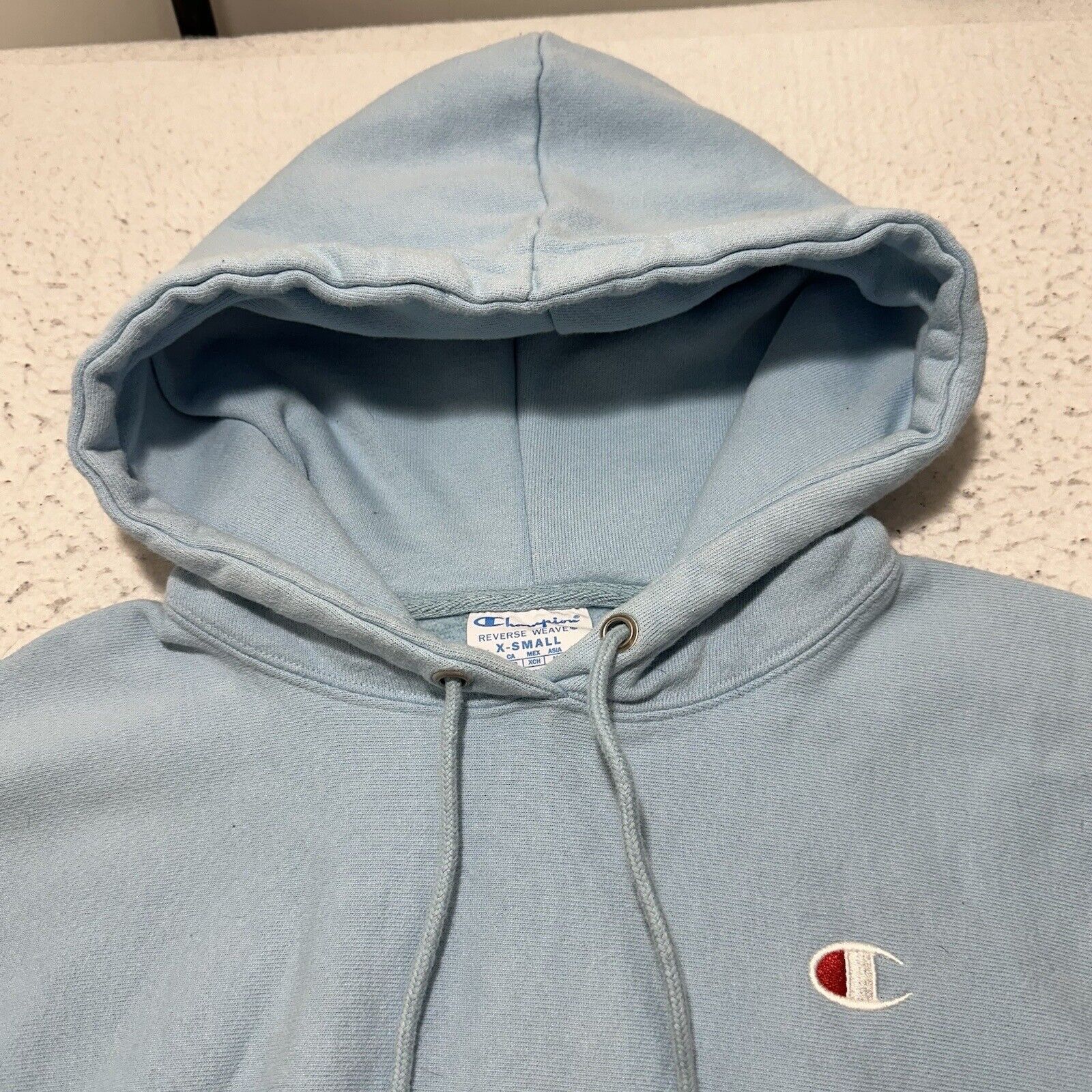 Champion Champion Reverse Weave XS Cropped Hoodie Blue Sweatshirt Size XS / US 0-2 / IT 36-38 - 2 Thumbnail