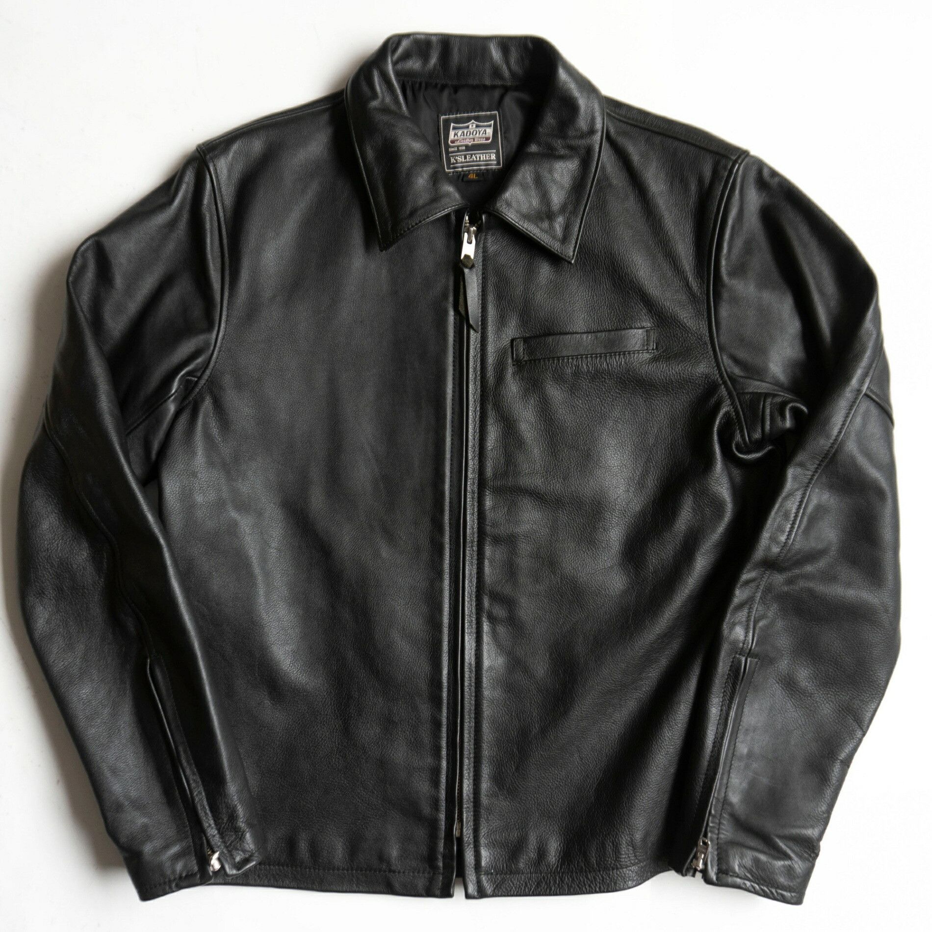 Kadoya KADOYA Black Star Leather Riders Jacket | Grailed