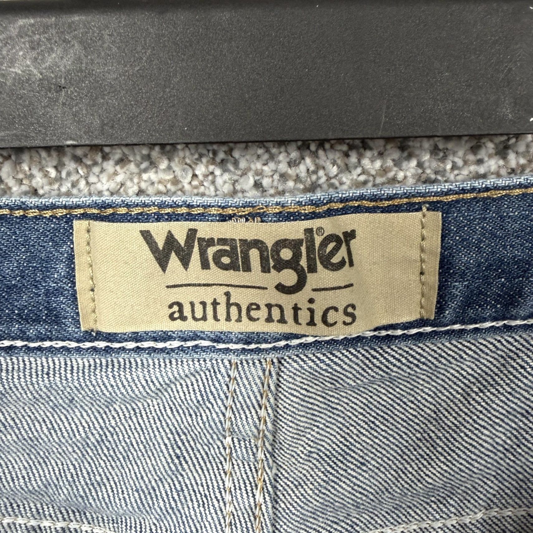 Wrangler Wrangler Jeans Mens 36x27 Blue Straight Stonewash Denim Grunge Skater Baggy Authentic Wrangler Authentics 5-Pocket Mens Jeans Size US 36 / EU 52 - 7 Thumbnail