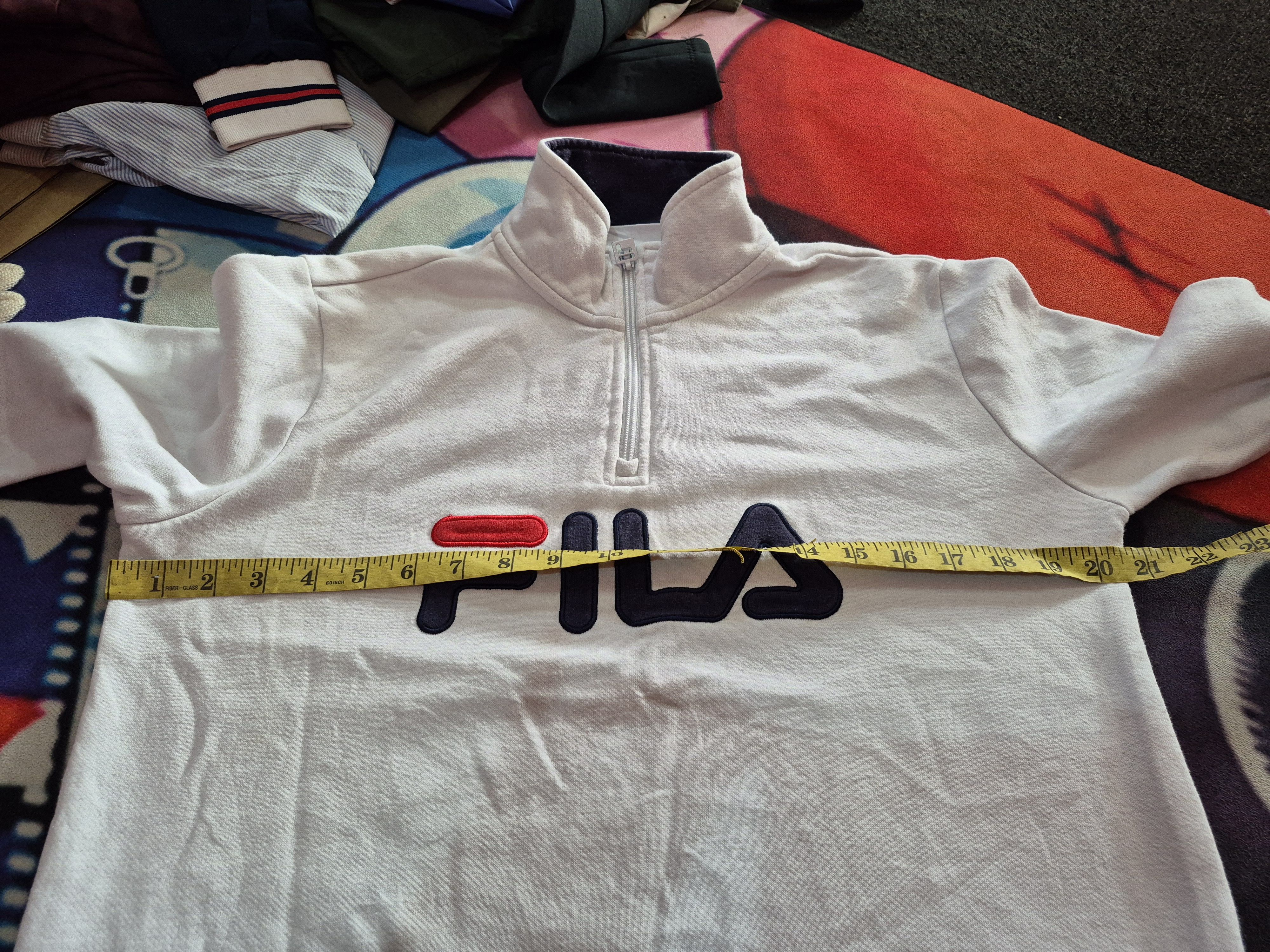 Fila 🔥 Fila Big Logo Spellout Half Zipper Sweater Sweatshirt Size US S / EU 44-46 / 1 - 12 Thumbnail