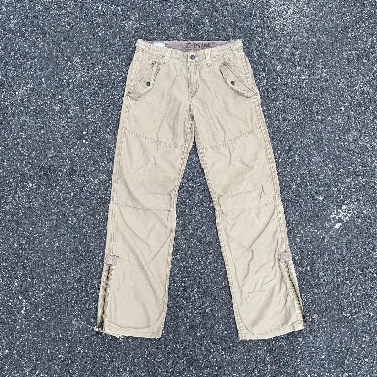 image of W30 L33 Z-Brand Japan Utility Double Knee Tactical Cargo in Khaki, Men's
