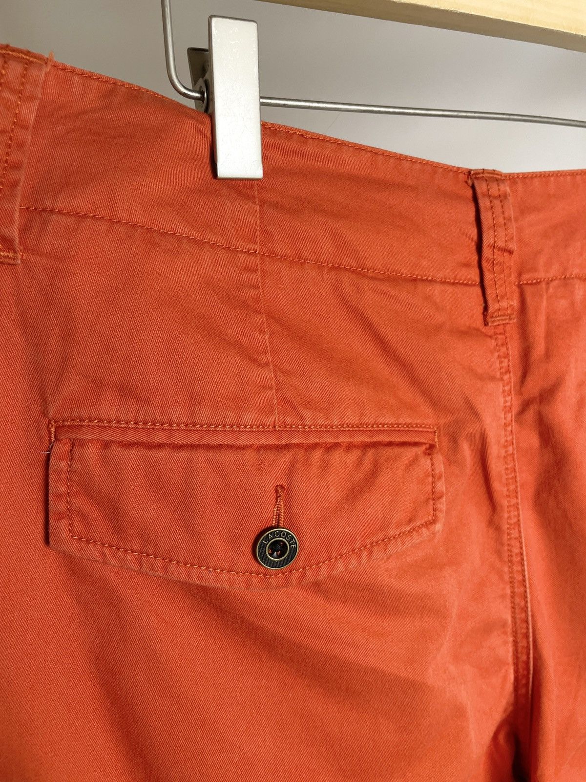 Lacoste 🧡VINTAGE🧡 Lacoste Orange Qualité Originale Shorts Size US 33 - 5 Thumbnail