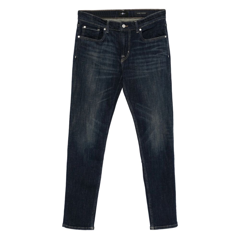 7 For All Mankind 7 For All Mankind BLUE Denim - Slim-Fit Jeans Size US 30 / EU 46 - 1 Thumbnail