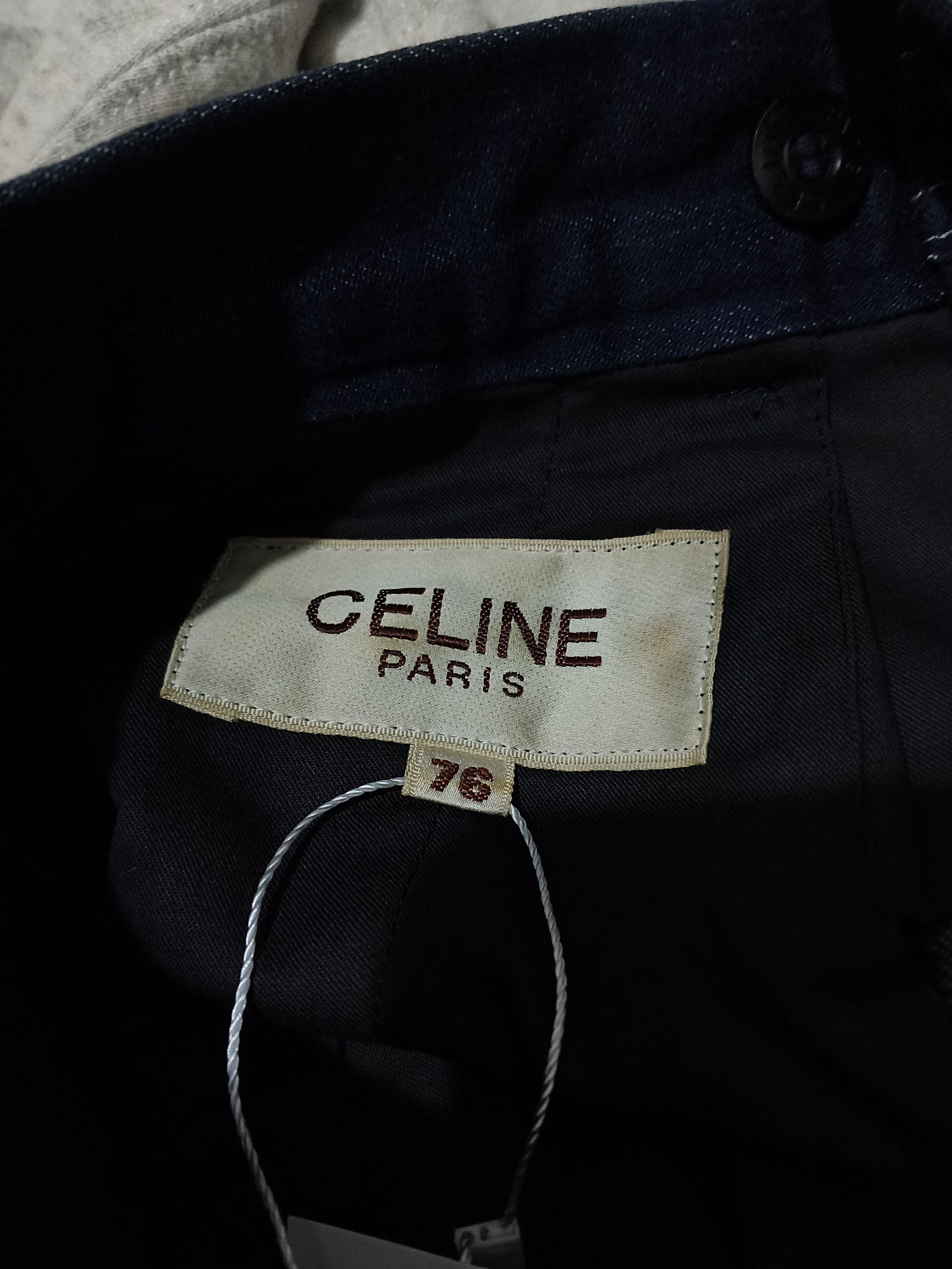 Celine 💥Vintage Celine Monsieur Wide Straight Leg Denim Trousers Size US 30 / EU 46 - 9 Thumbnail