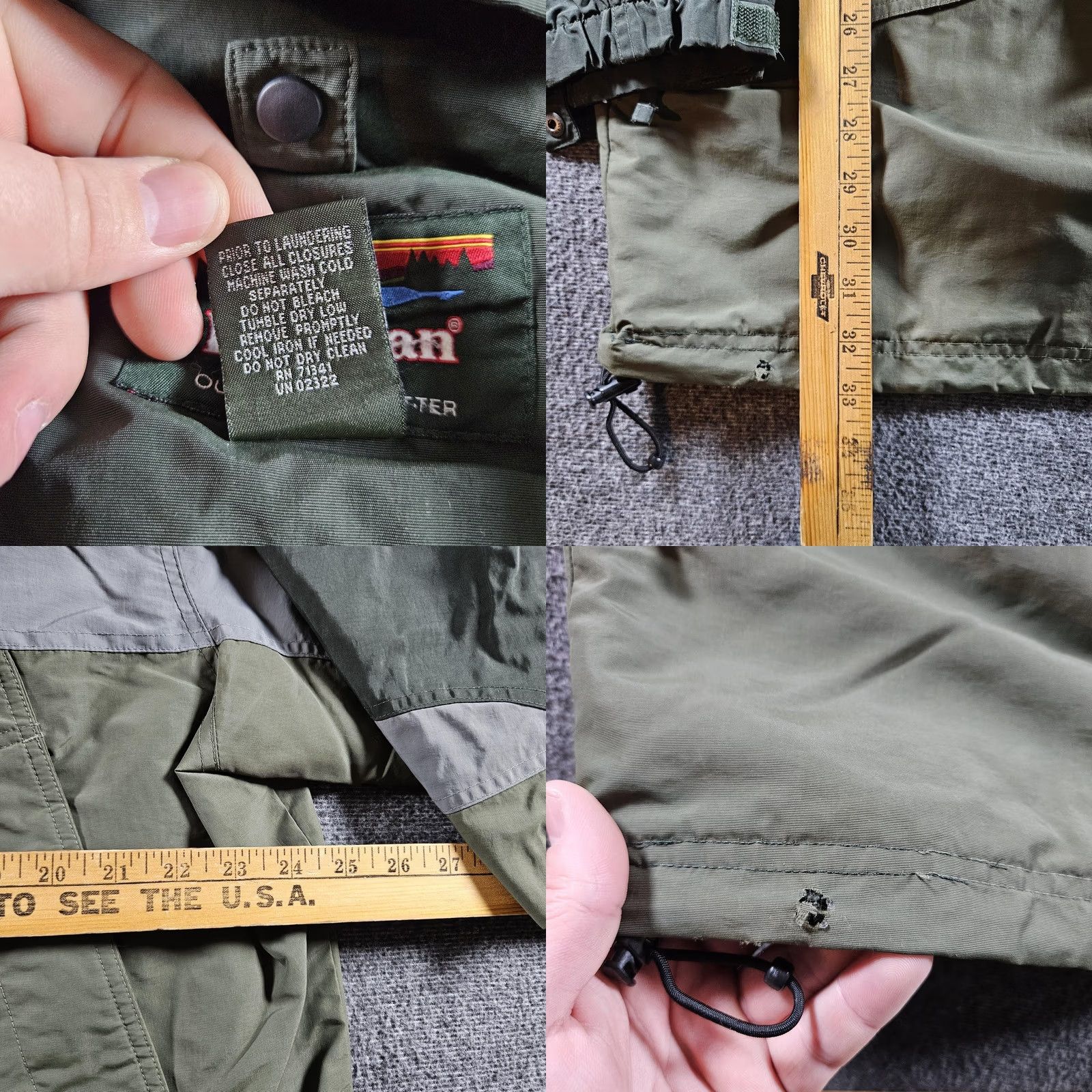 Vintage L.L. Bean Parka Jacket Mens LT Green Hooded Nylon Outdoor Hiking Lined Full Zip Pockets Seasonal Fall + Logo Zipper Vintage: No (avoid extra text) Size US L / EU 52-54 / 3 - 8 Thumbnail