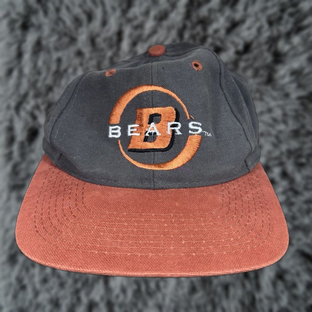 Vintage VINTAGE Chicago Bears Snapback Hat Navy Eastport Baseball Cap Unisex Adults Adjustable Cotton NFL Football 90s City Sports Size ONE SIZE - 1 Thumbnail