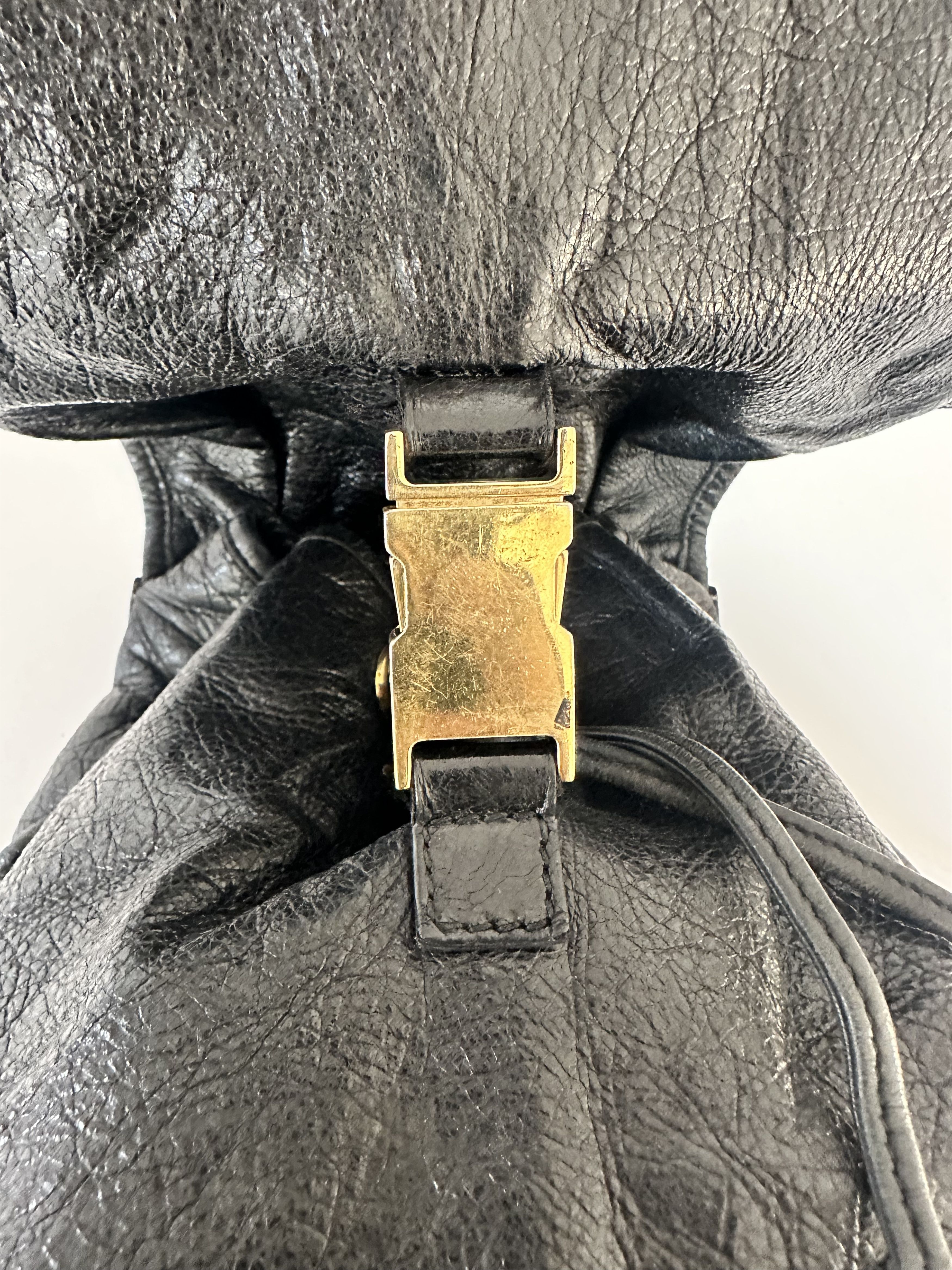 Balenciaga BALENCIAGA Black Lambskin Leather Giant 12 Silver Backpack Size ONE SIZE - 9 Thumbnail