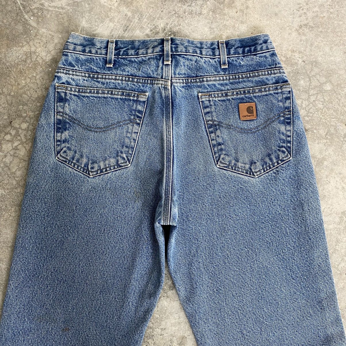 VTG Carhartt Blanket Lined Relaxed Fit Light Blue Jeans