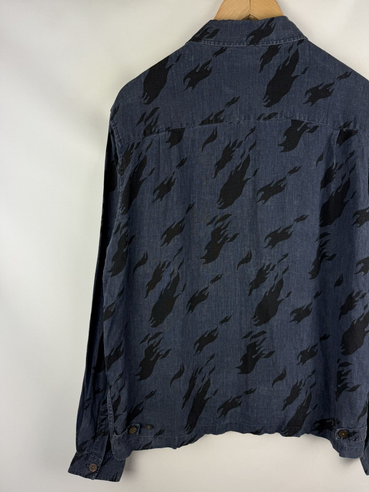 Our Legacy Our Legacy Men’s Full Zip Patterned Linen Overshirt Jacket Size US L / EU 52-54 / 3 - 11 Thumbnail