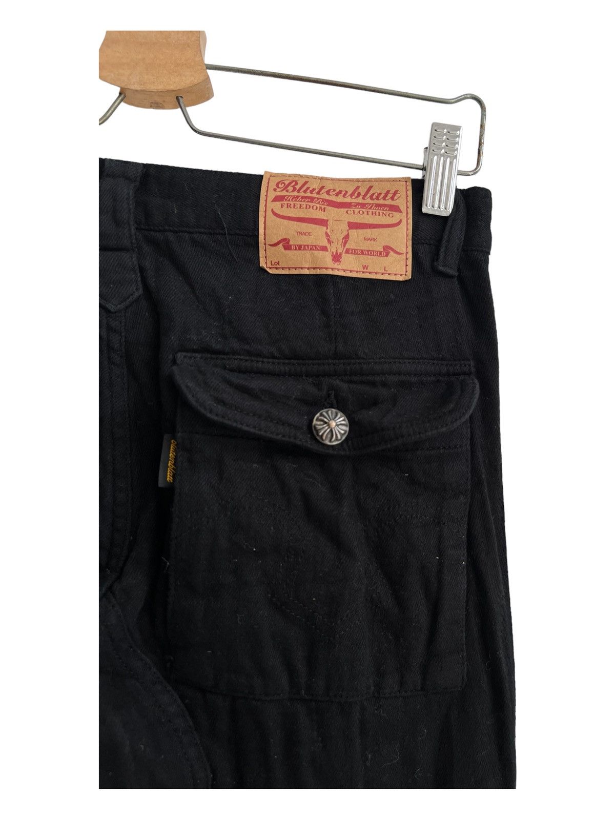 BUFFALO BOBS Bluttenblatt 🇯🇵 Flare Zip Hem CH Silver Button Goth Pants Size US 30 / EU 46 - 11 Thumbnail