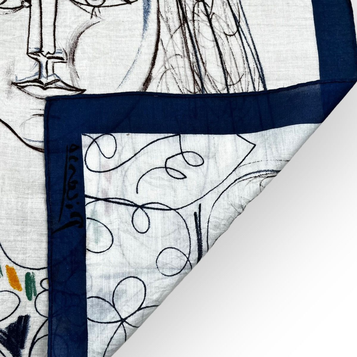 Vintage Picasso 90' Handkerchief Neckerchief Bandana Pocketsquare Size ONE SIZE - 3 Thumbnail