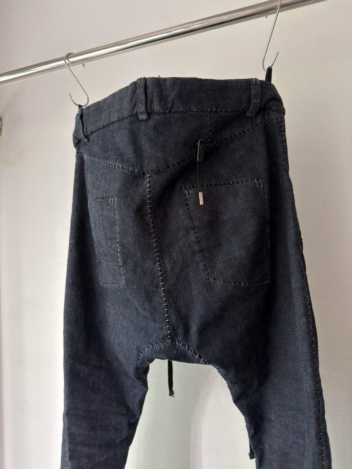 Boris Bidjan Saberi Boris Bidjan Saberi PH13 HS Handstitched Denim Pants Size US 34 / EU 50 - 6 Thumbnail