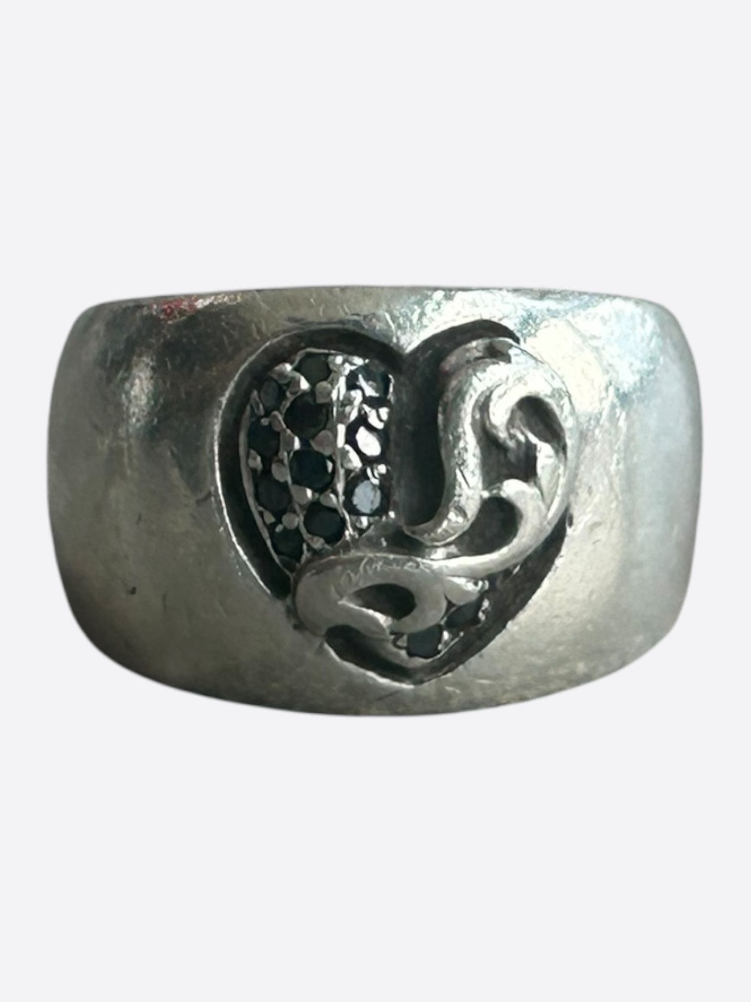 CHROME HEARTSHEART IN BAND ハート Chrome Hearts Heart Concho Hair Band 0.0 Silvery Silver