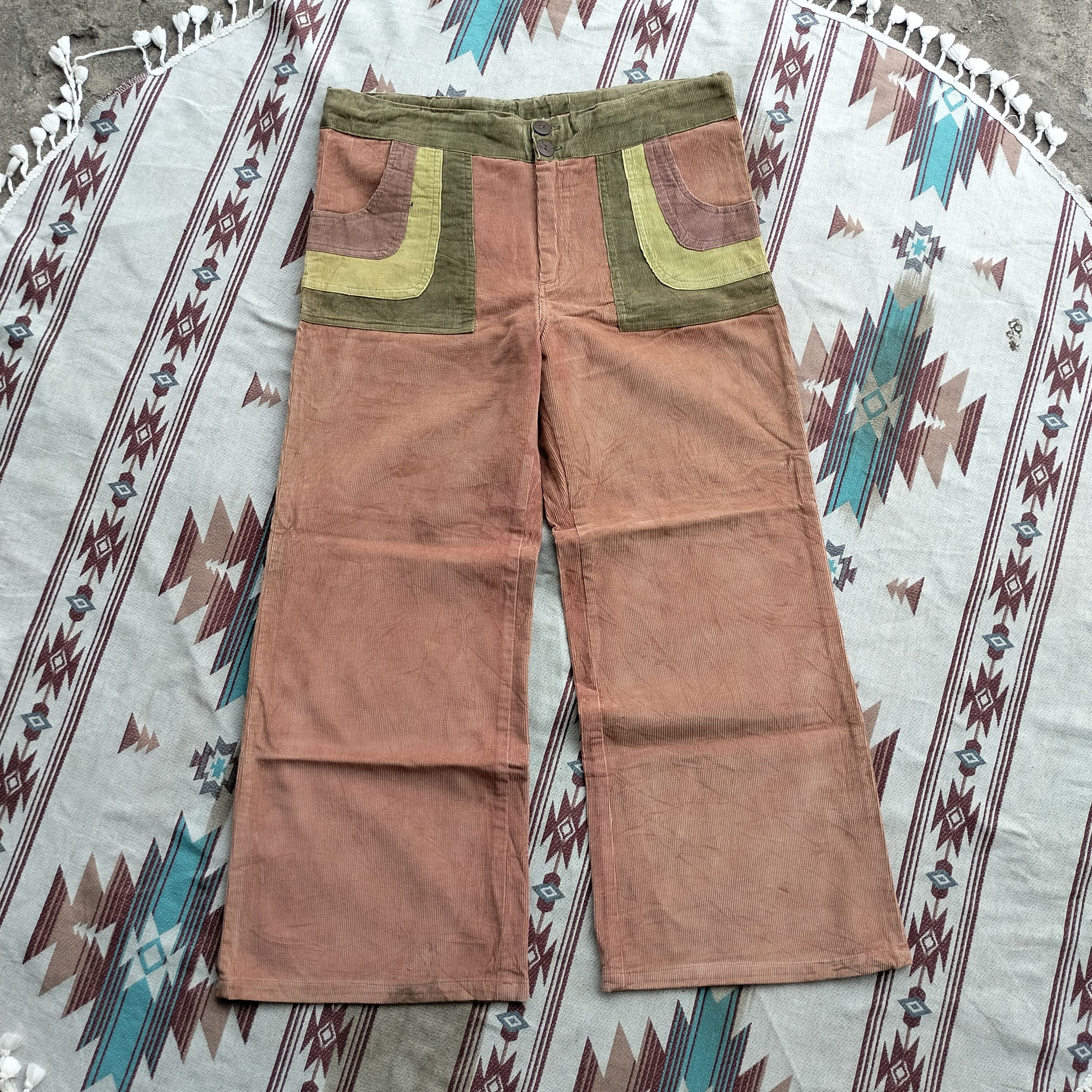 Vintage Vintage Nepal Hammock super wide leg corduroy pants Size US 37 - 1 Thumbnail