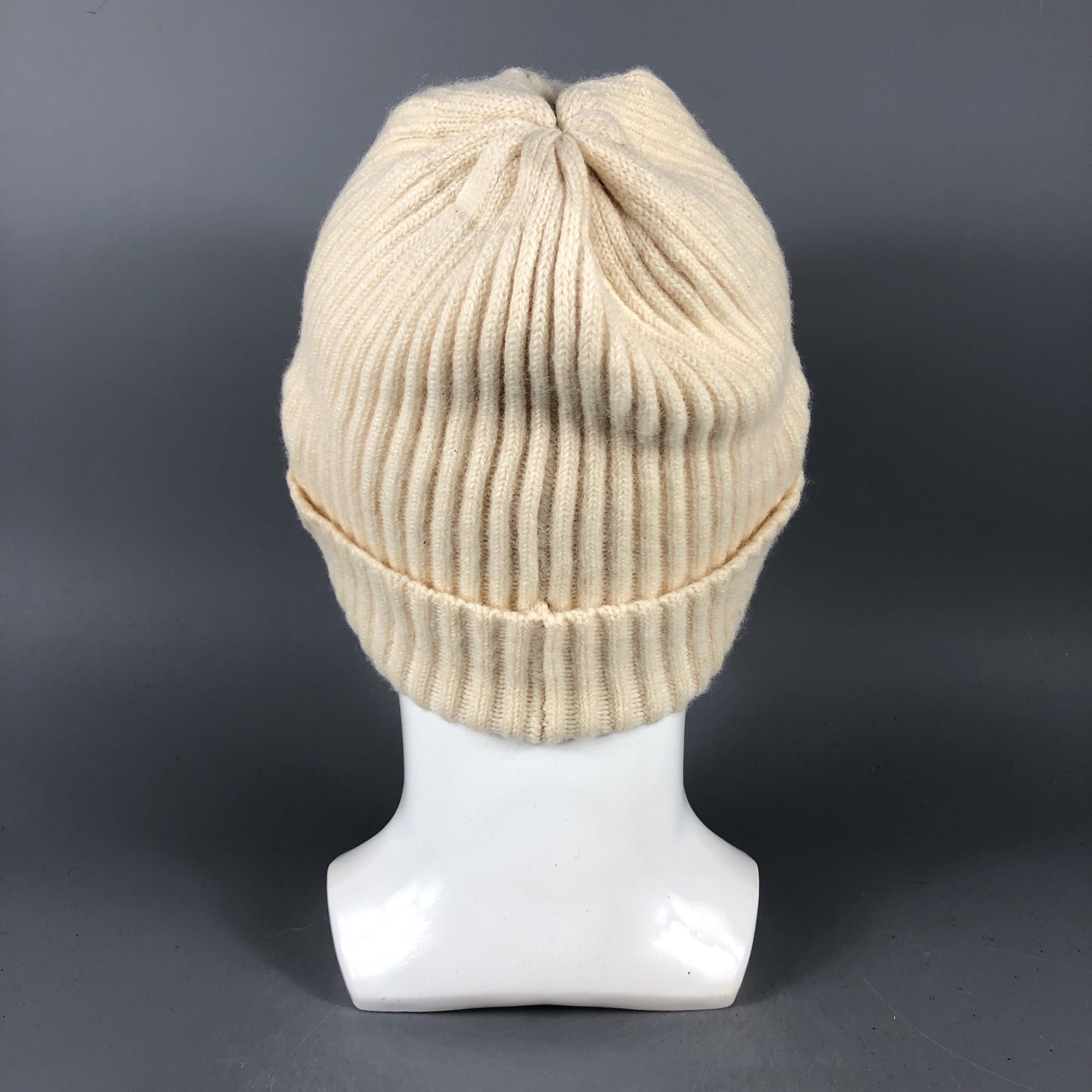 Vintage Vintage Cream Beanie Snow Hat Snow Cap -D859 Size ONE SIZE - 3 Thumbnail