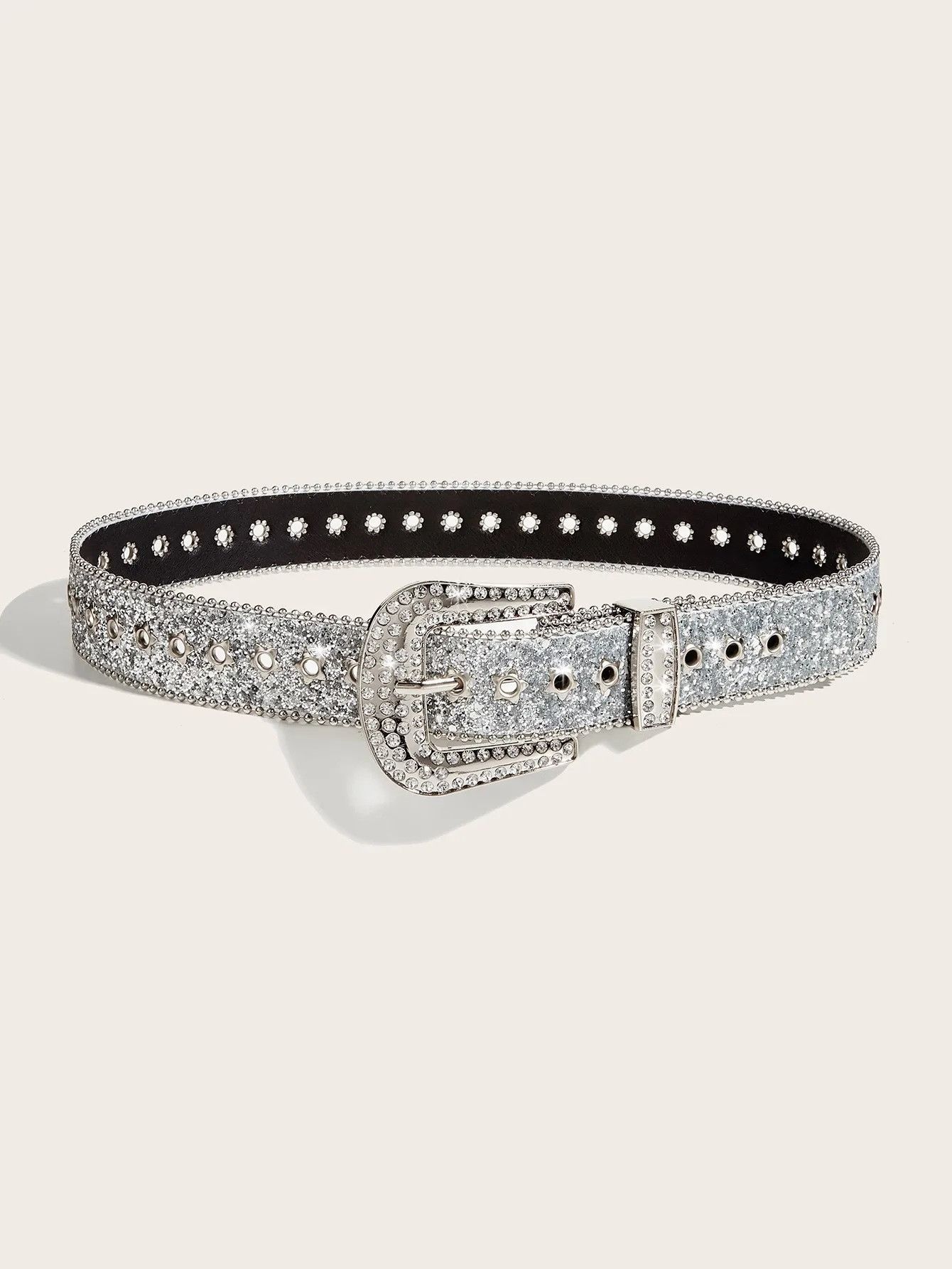 Vintage Vintage Rebel Glow Silver Waist Belt Size ONE SIZE - 2 Thumbnail